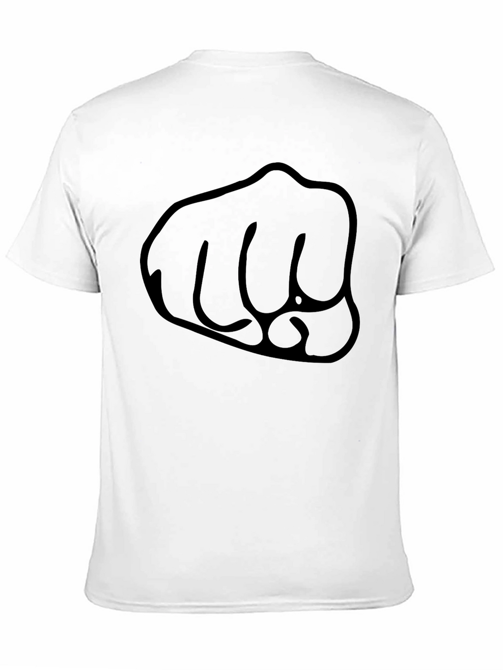 Black Fist Graphic Tee - Casual Crew Neck T-Shirt