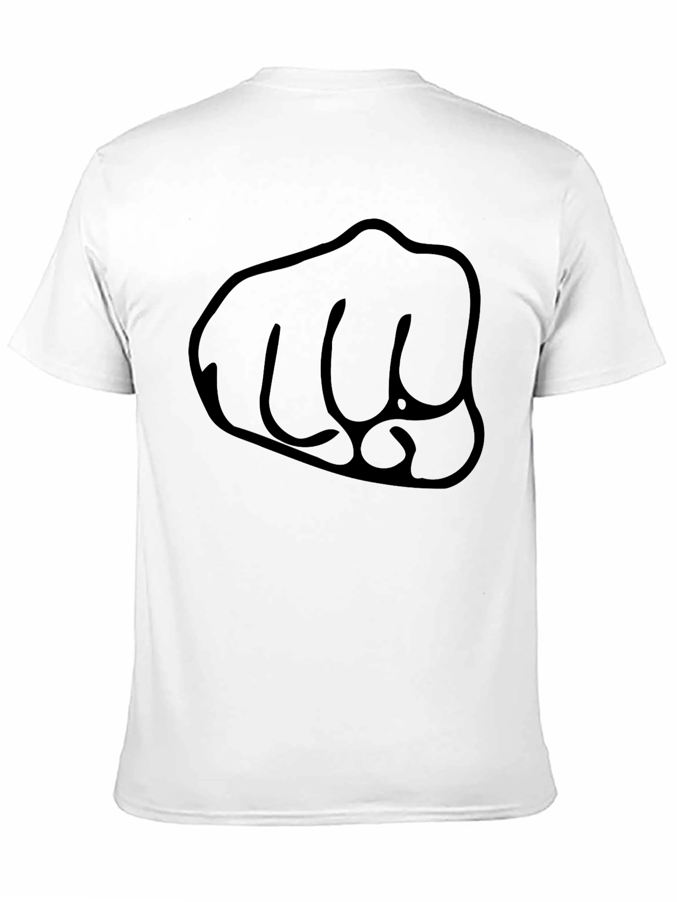 Black Fist Graphic Tee - Casual Crew Neck T-Shirt