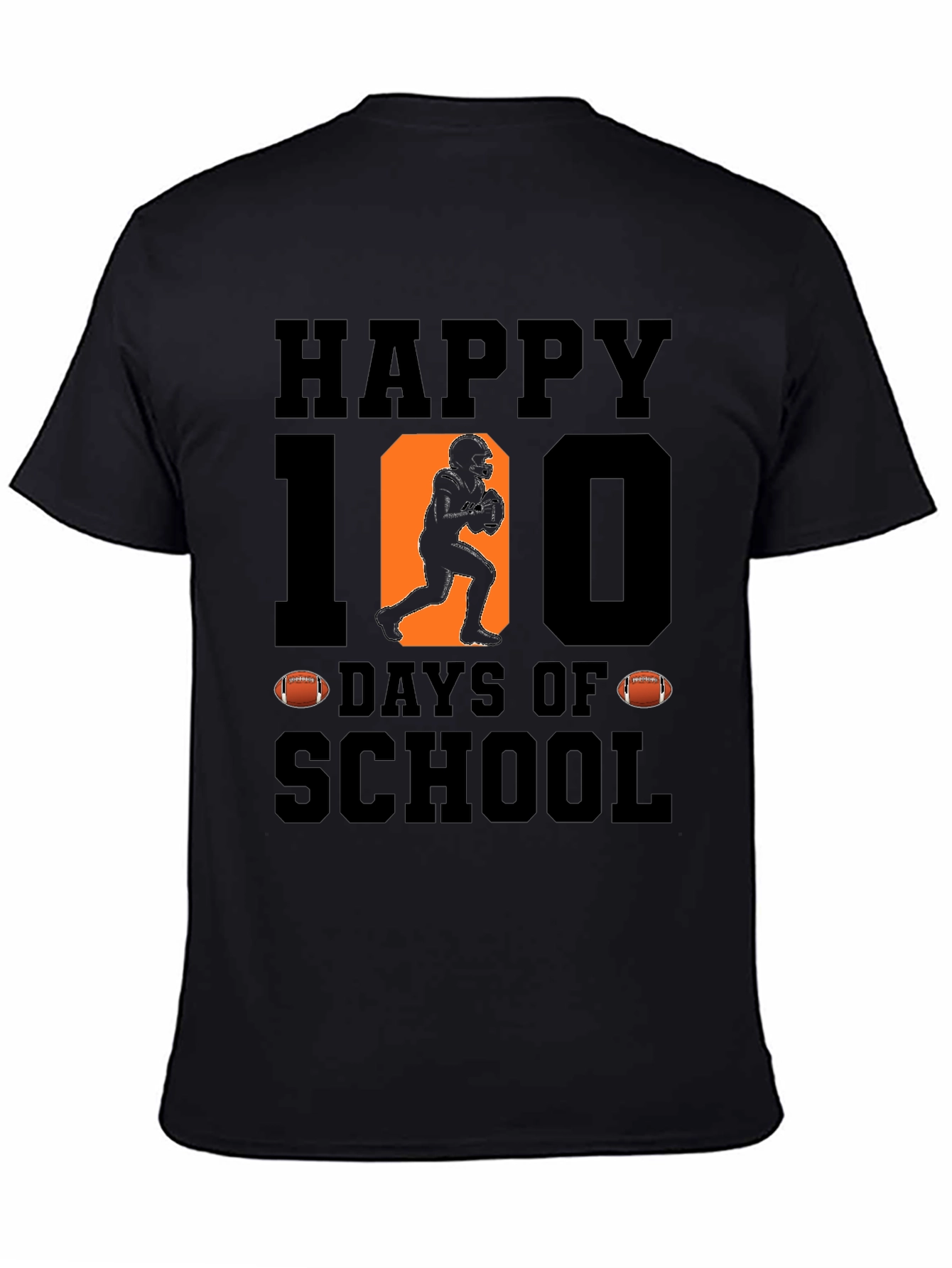 Happy 100 Days of School Football T-Shirt