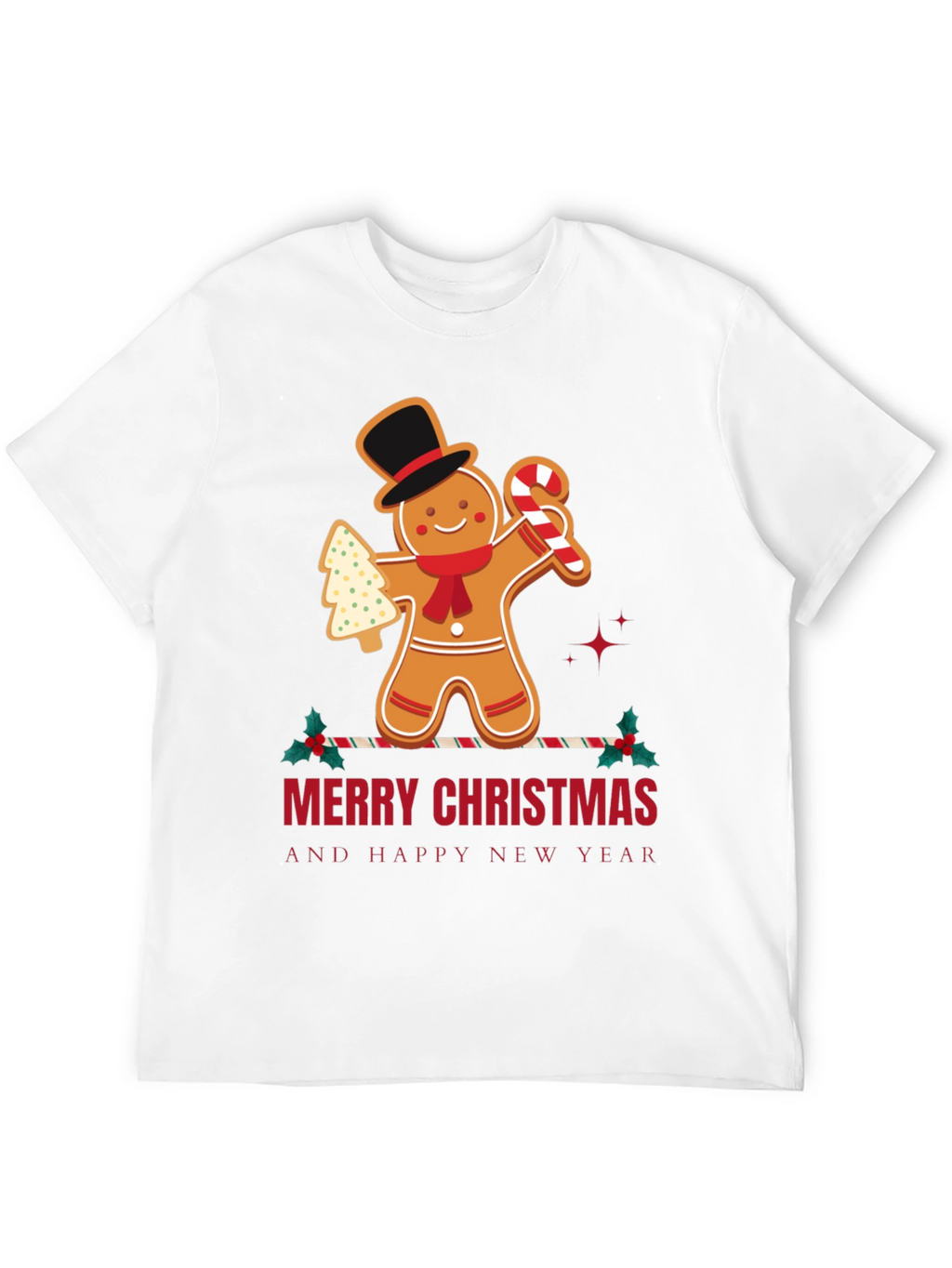 Christmas Gingerbread Man Graphic Tee