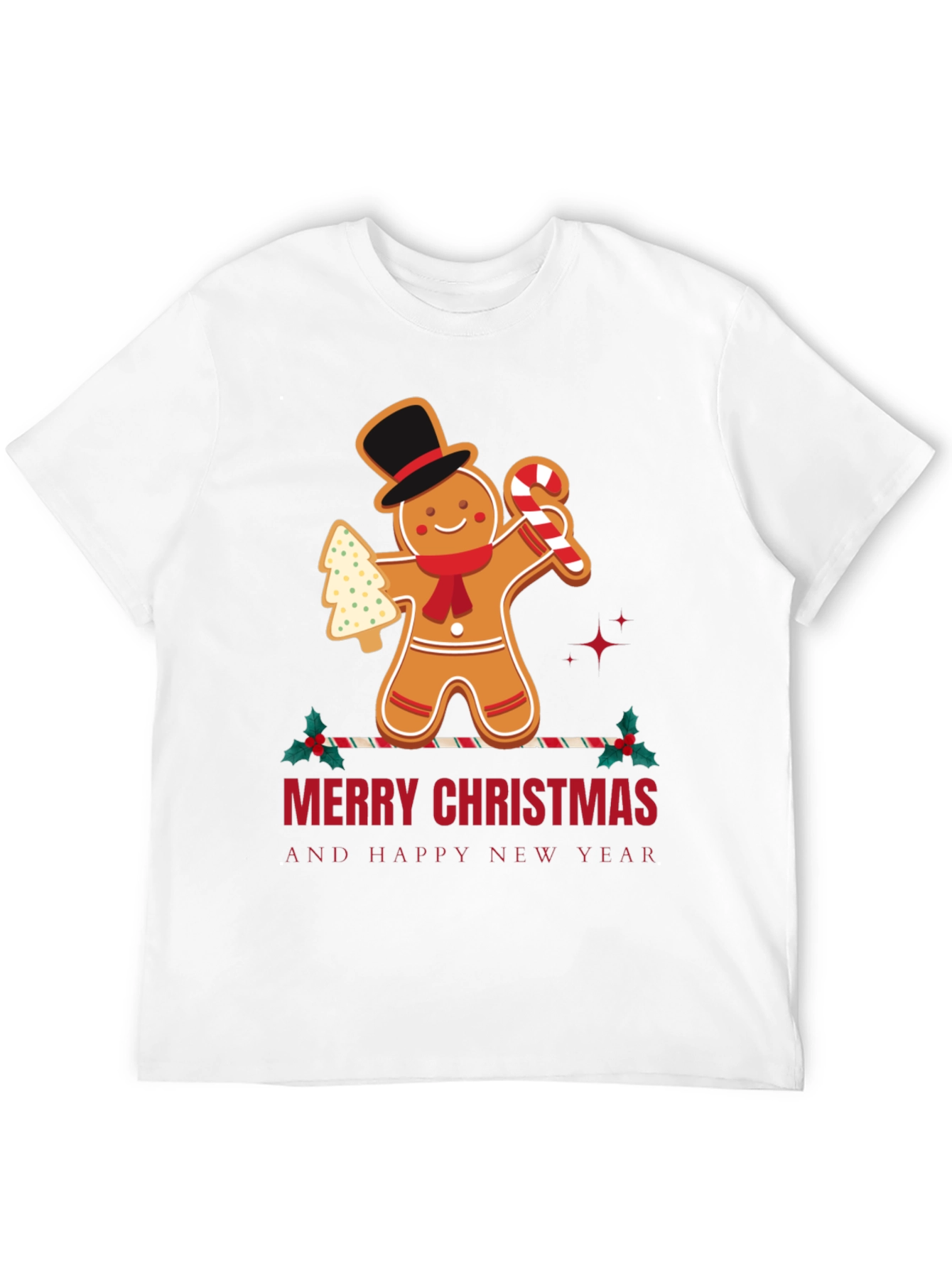 Christmas Gingerbread Man Graphic Tee