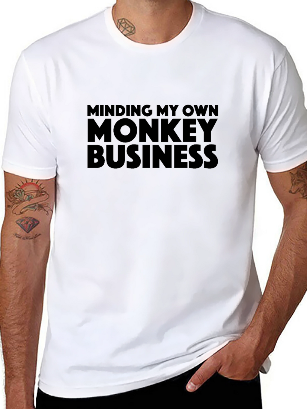 Minding My Own Monkey Business T-Shirt - Black