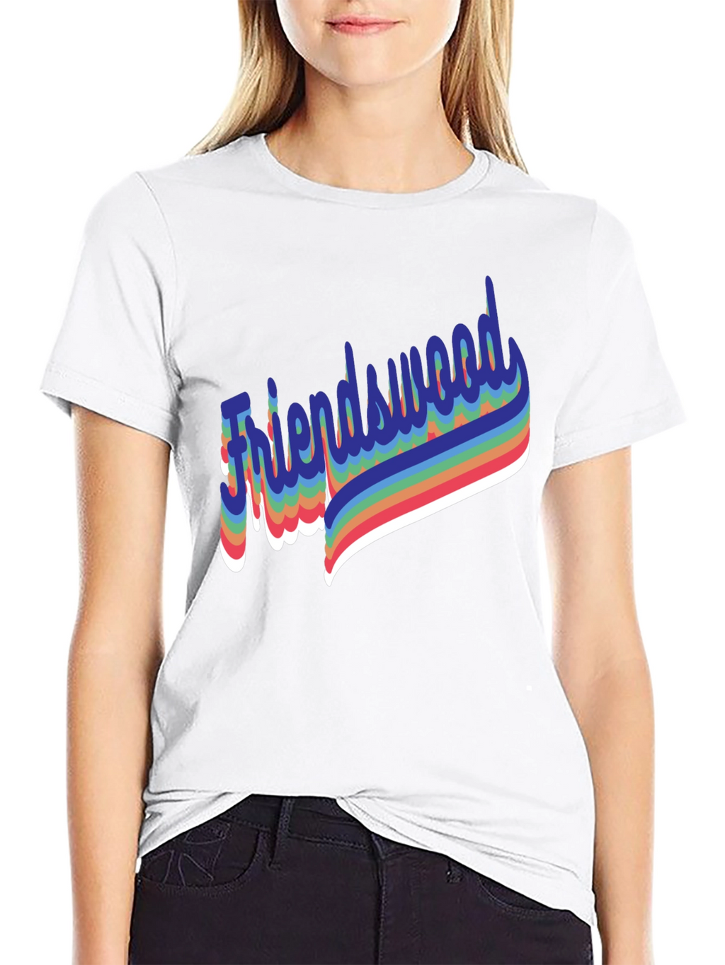 Friendswood Rainbow Retro T-Shirt