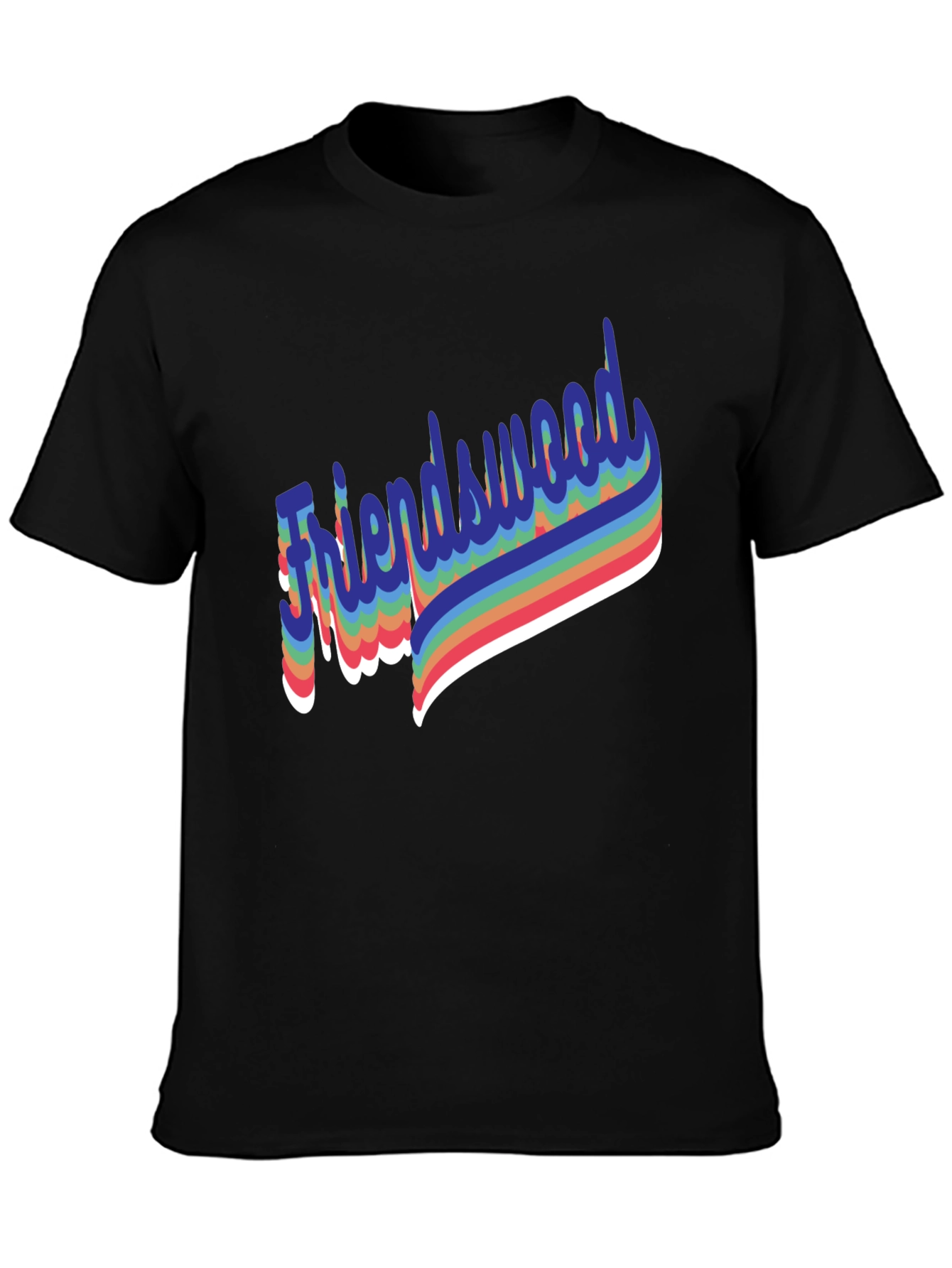 Friendswood Rainbow Retro T-Shirt