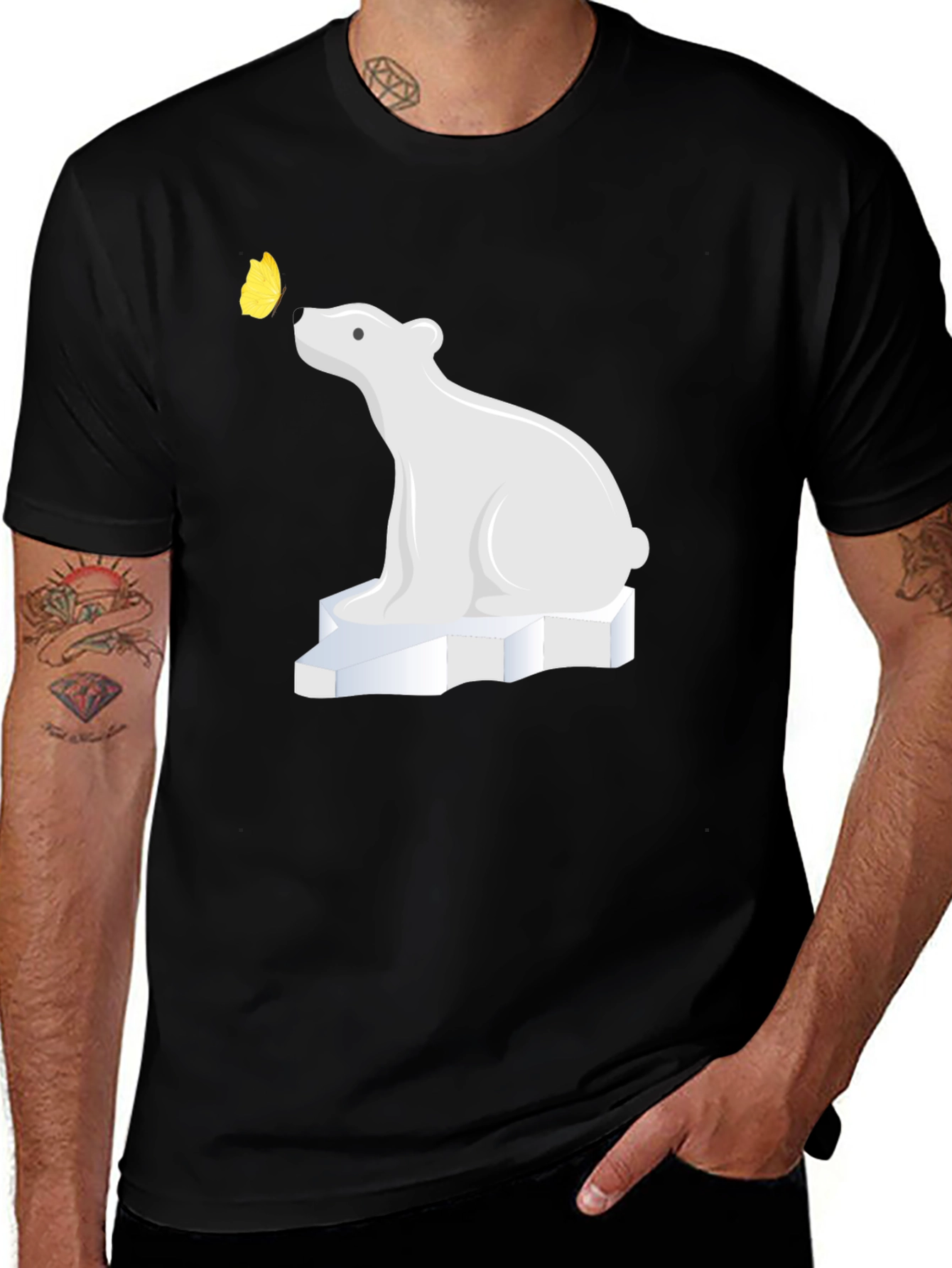 Polar Bear on Ice T-Shirt -  Cool Graphic Tee