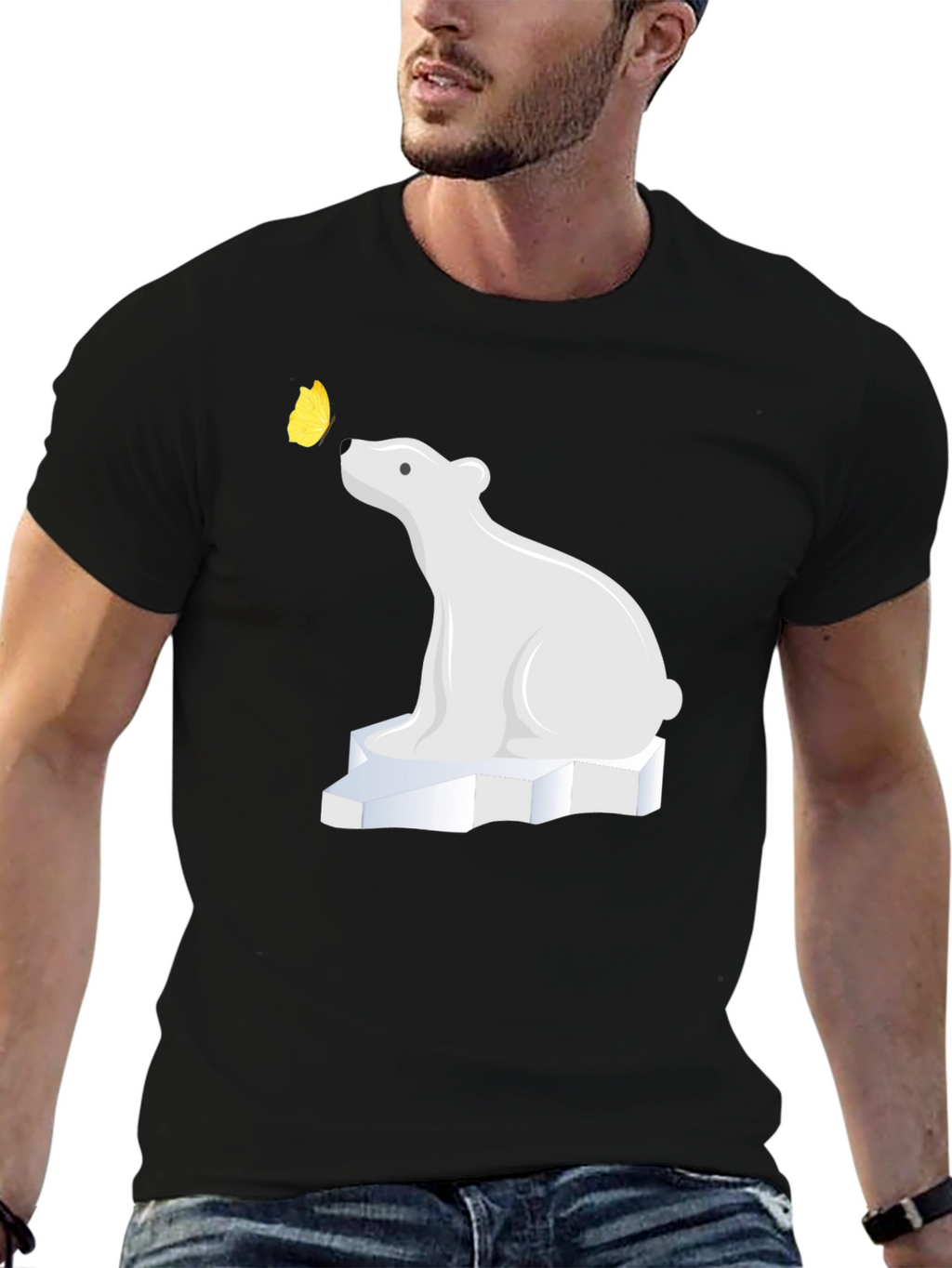 Polar Bear on Ice T-Shirt -  Cool Graphic Tee