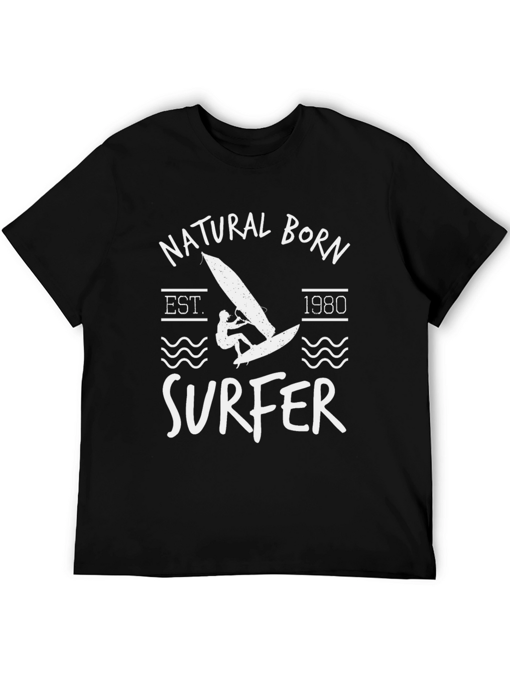 Natural Born Surfer T-Shirt Est. 1980 Surfing Tee