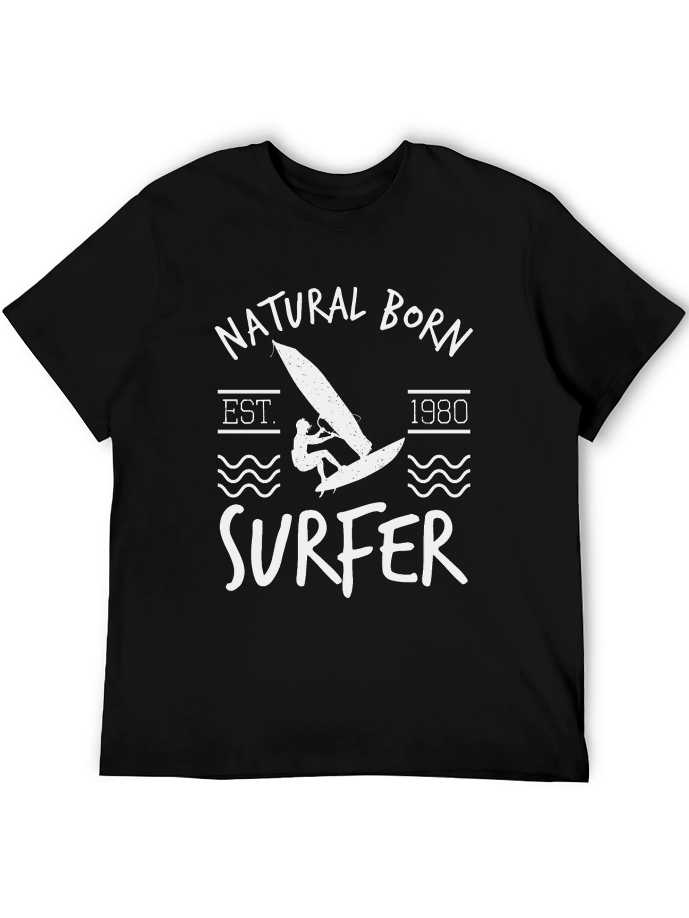 Natural Born Surfer T-Shirt Est. 1980 Surfing Tee