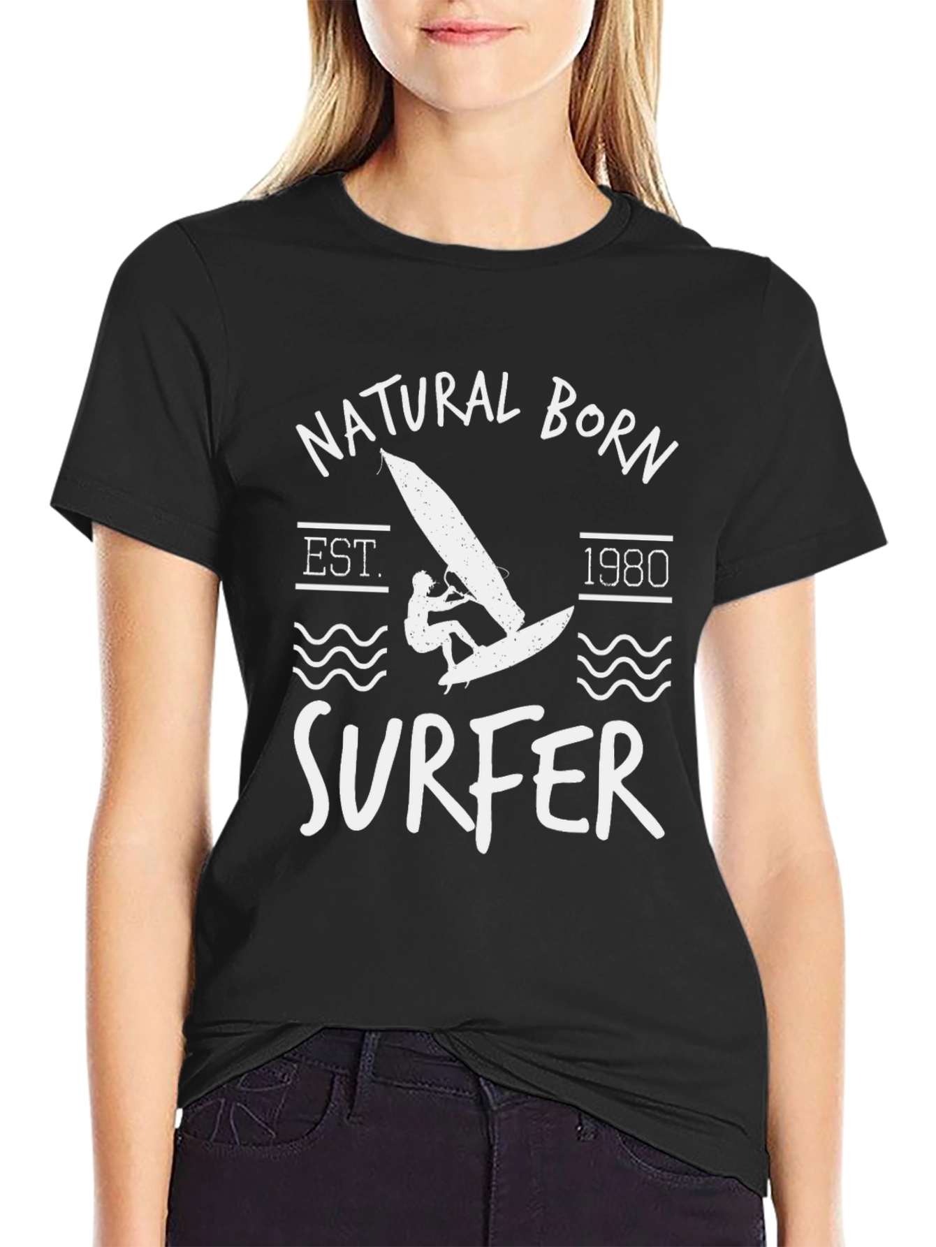 Natural Born Surfer T-Shirt Est. 1980 Surfing Tee