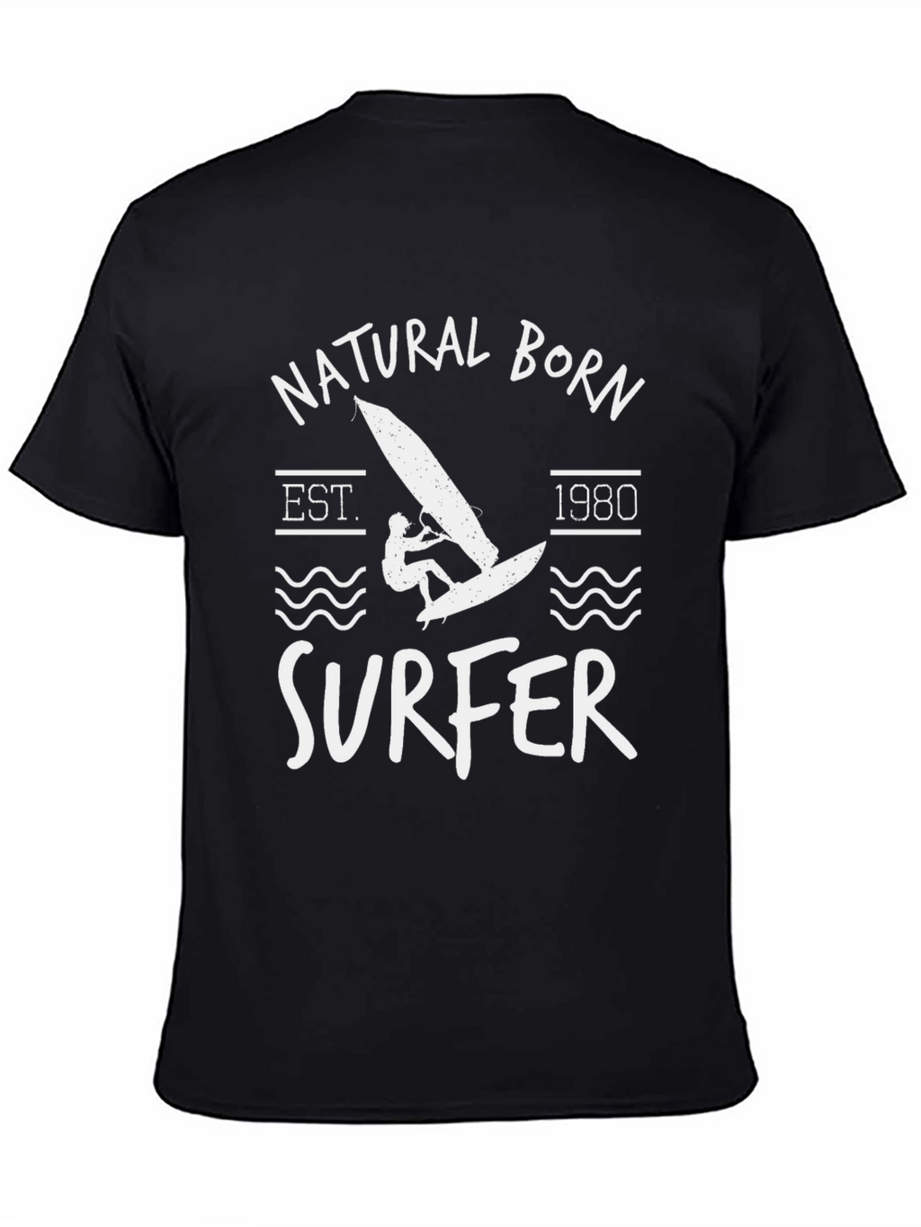 Natural Born Surfer T-Shirt Est. 1980 Surfing Tee