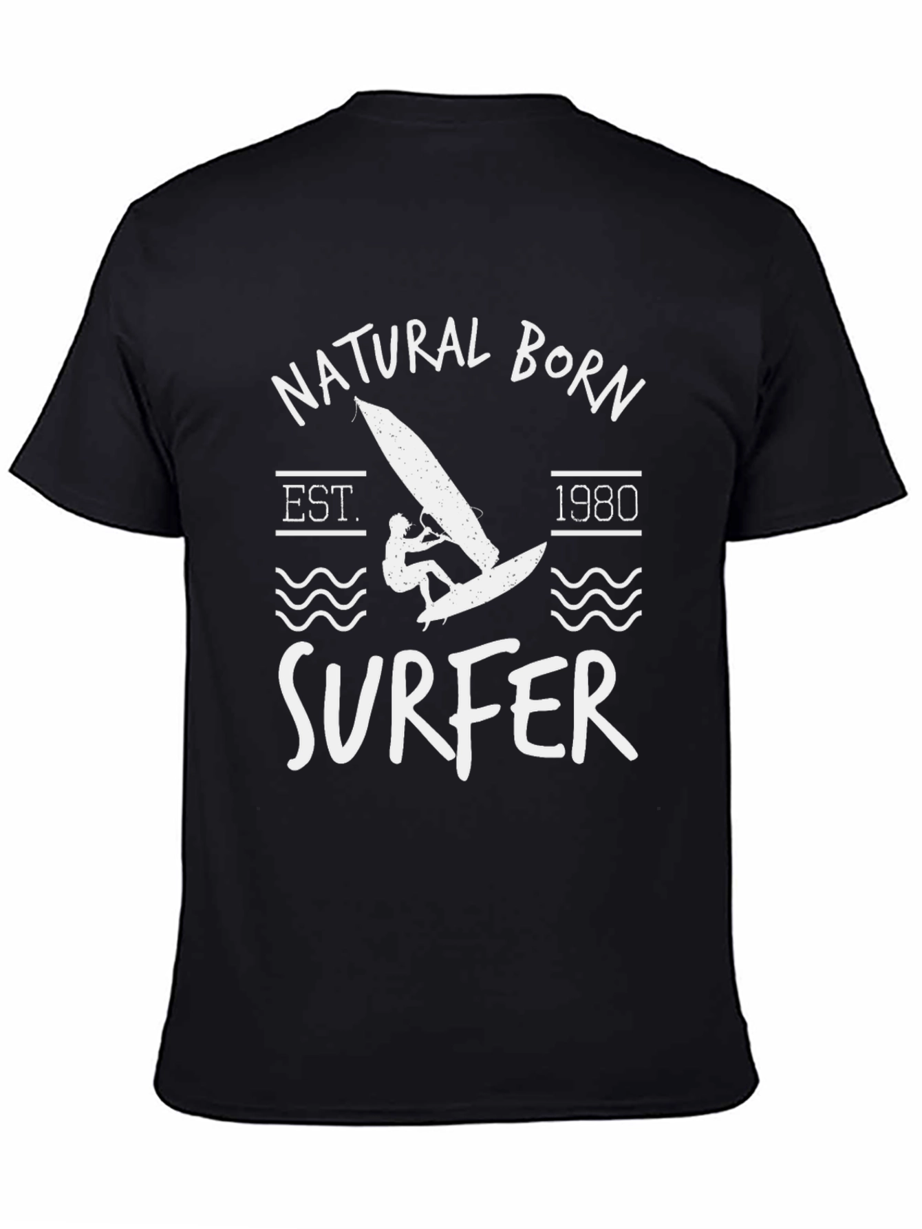 Natural Born Surfer T-Shirt Est. 1980 Surfing Tee