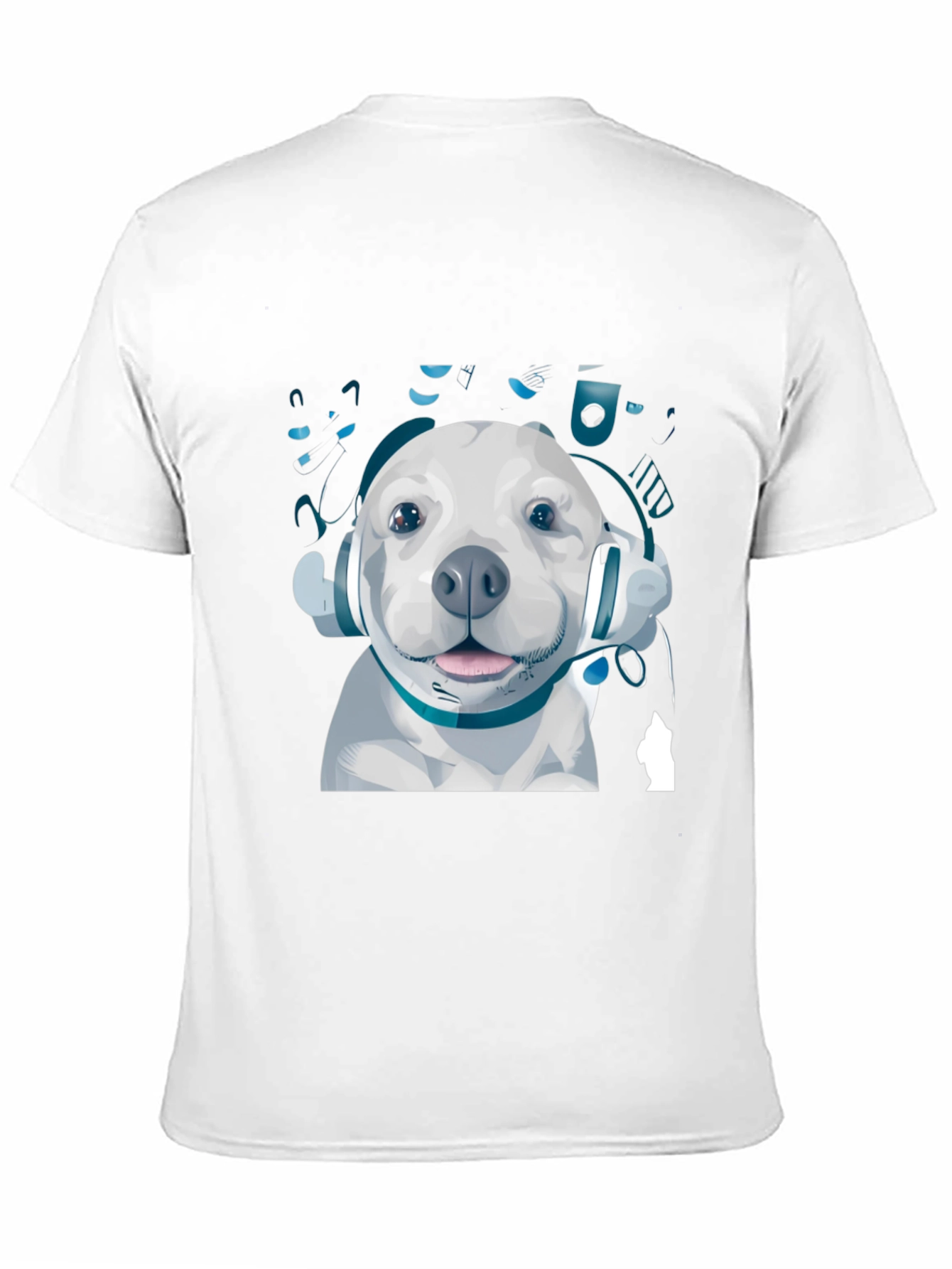 Dog with Headphones Graphic Tee