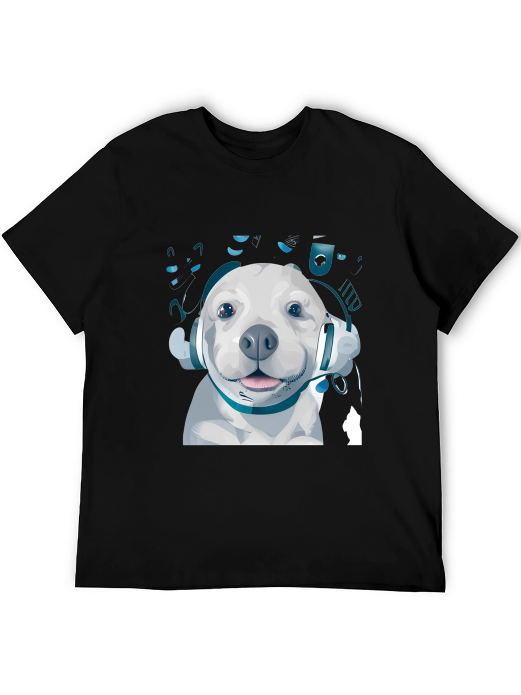 Dog with Headphones Graphic Tee