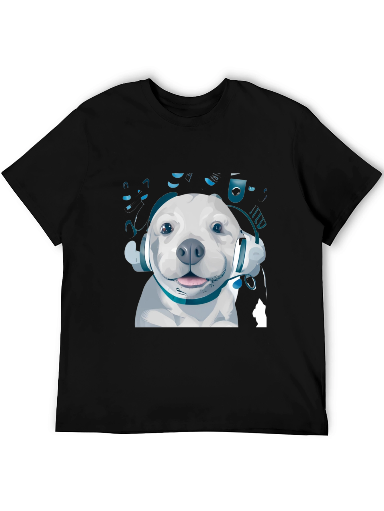 Dog with Headphones Graphic Tee