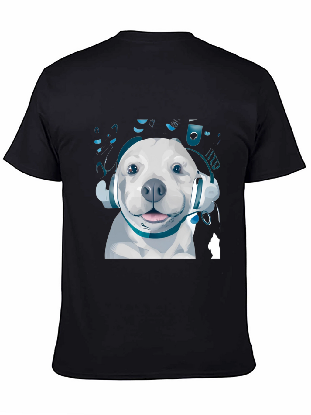 Dog with Headphones Graphic Tee