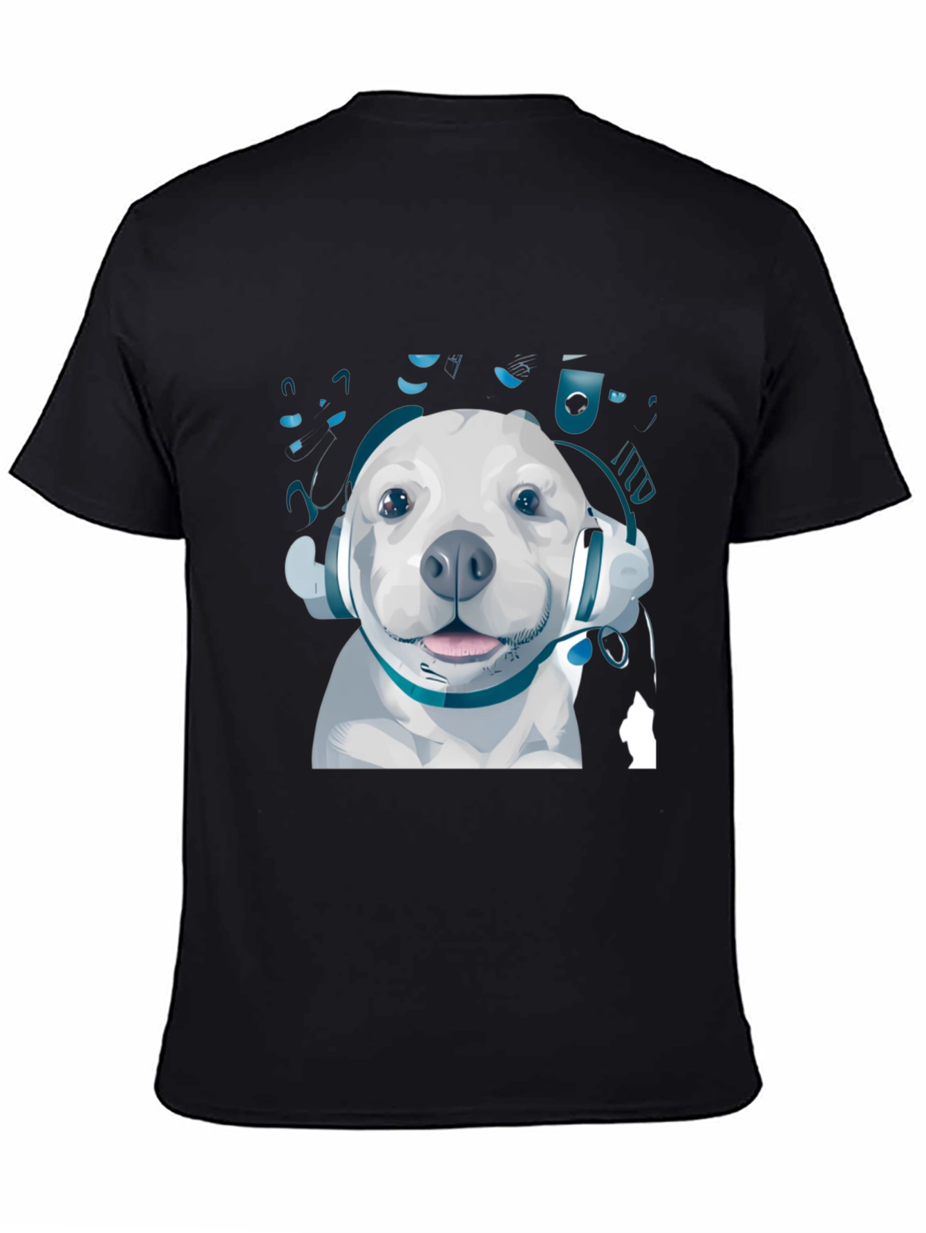 Dog with Headphones Graphic Tee