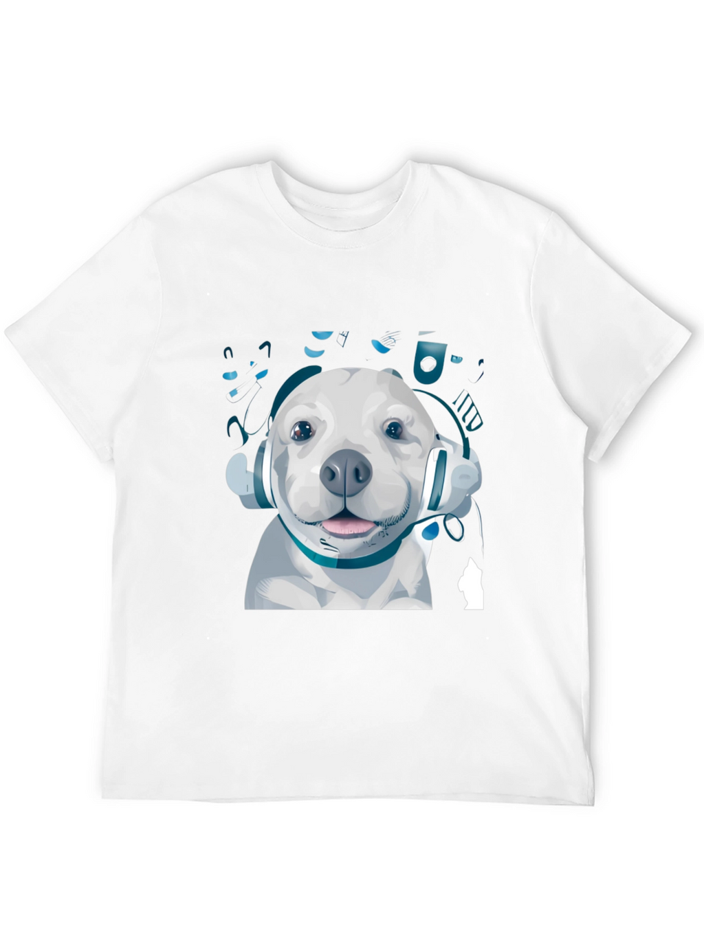 Dog with Headphones Graphic Tee