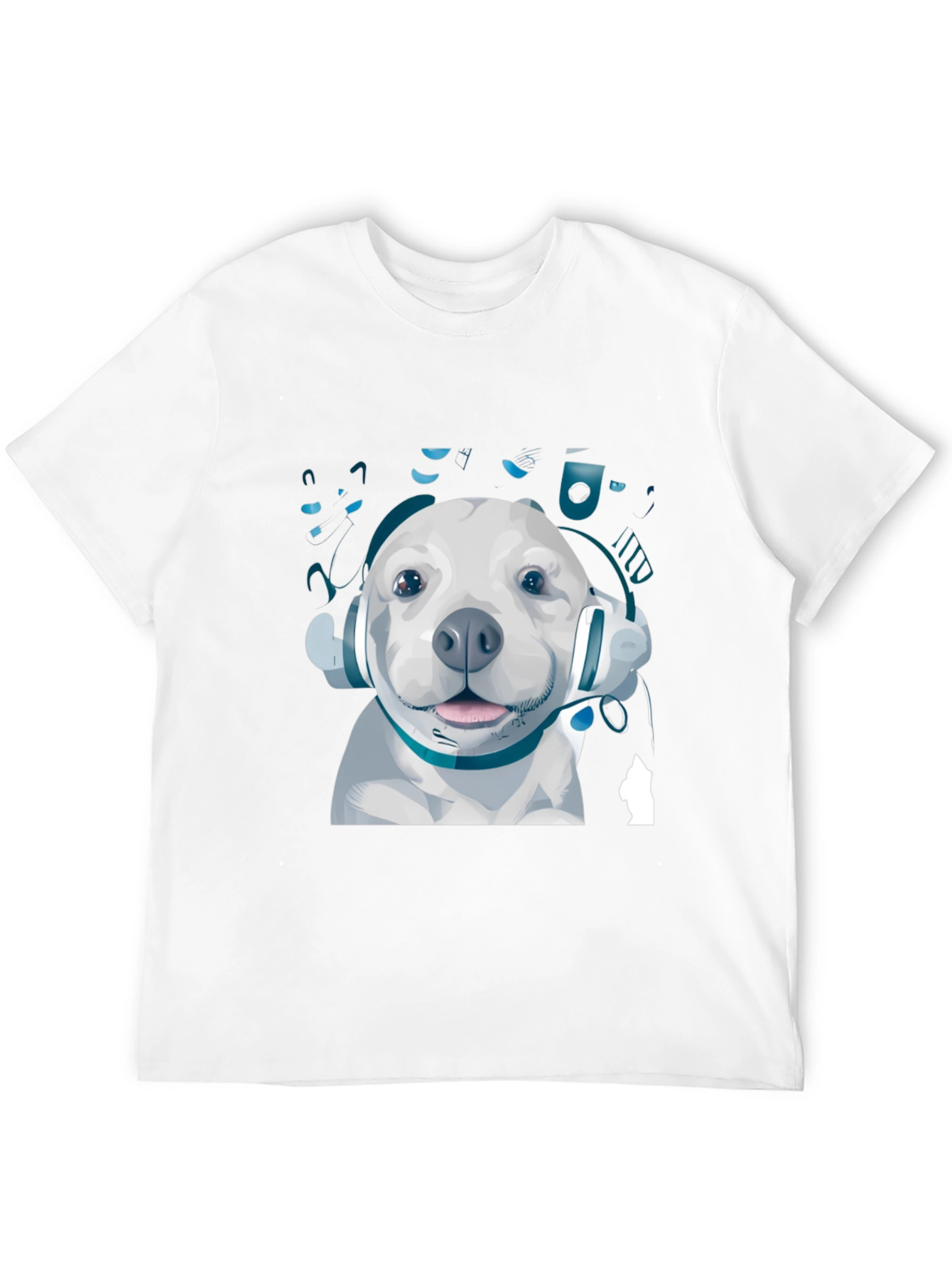 Dog with Headphones Graphic Tee