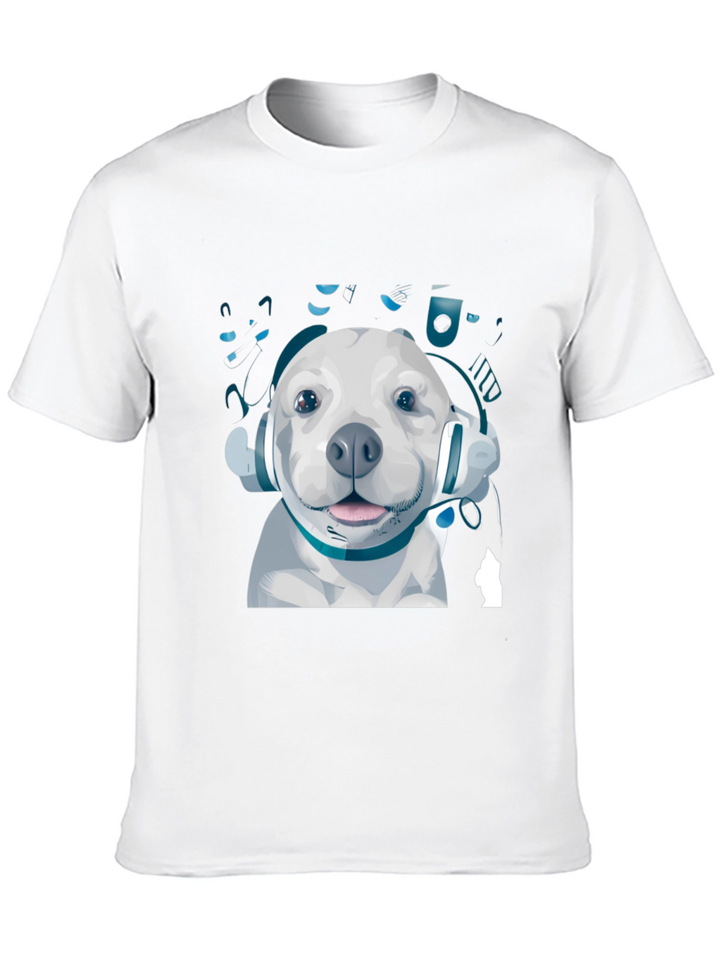 Dog with Headphones Graphic Tee