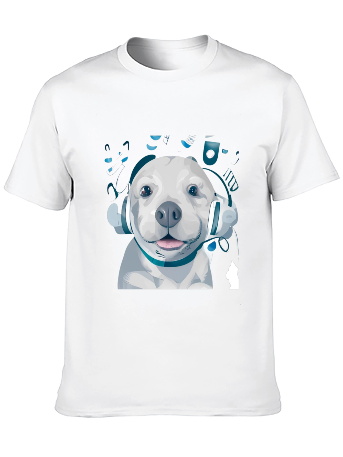 Dog with Headphones Graphic Tee