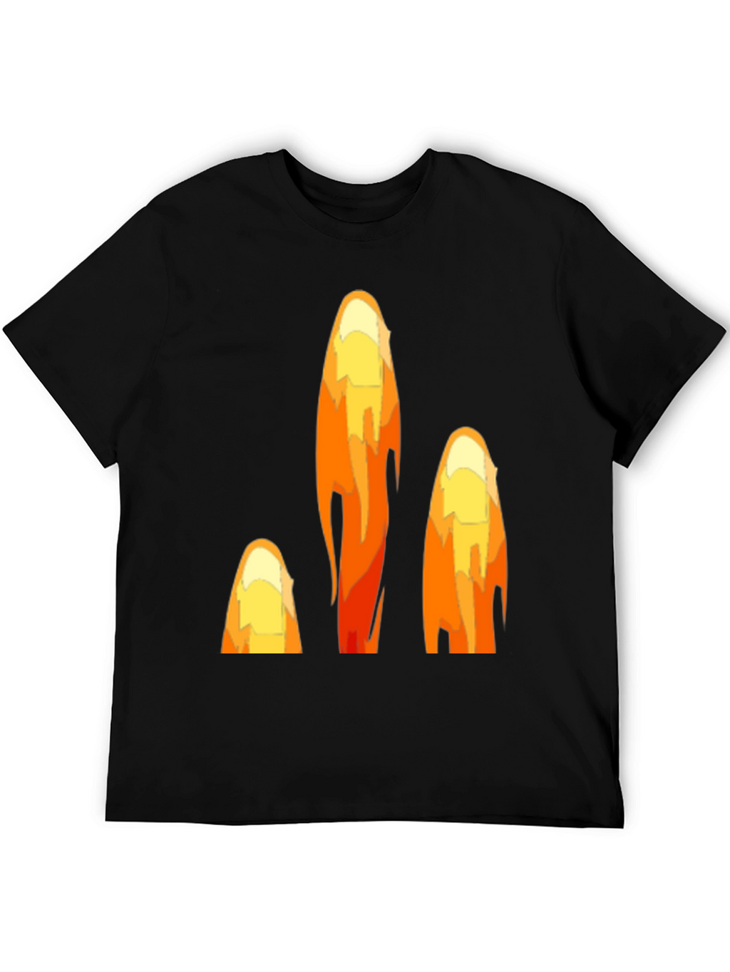 Fiery Peaks Graphic Black T-Shirt