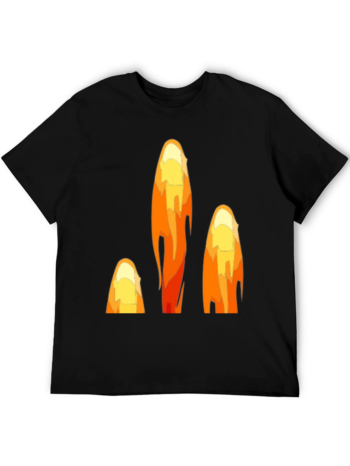 Fiery Peaks Graphic Black T-Shirt