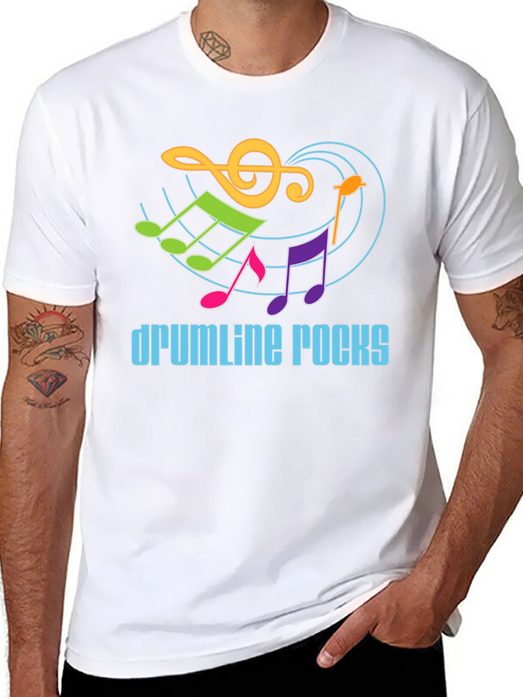 Drumline Rocks Graphic Tee - Music Lover Shirt