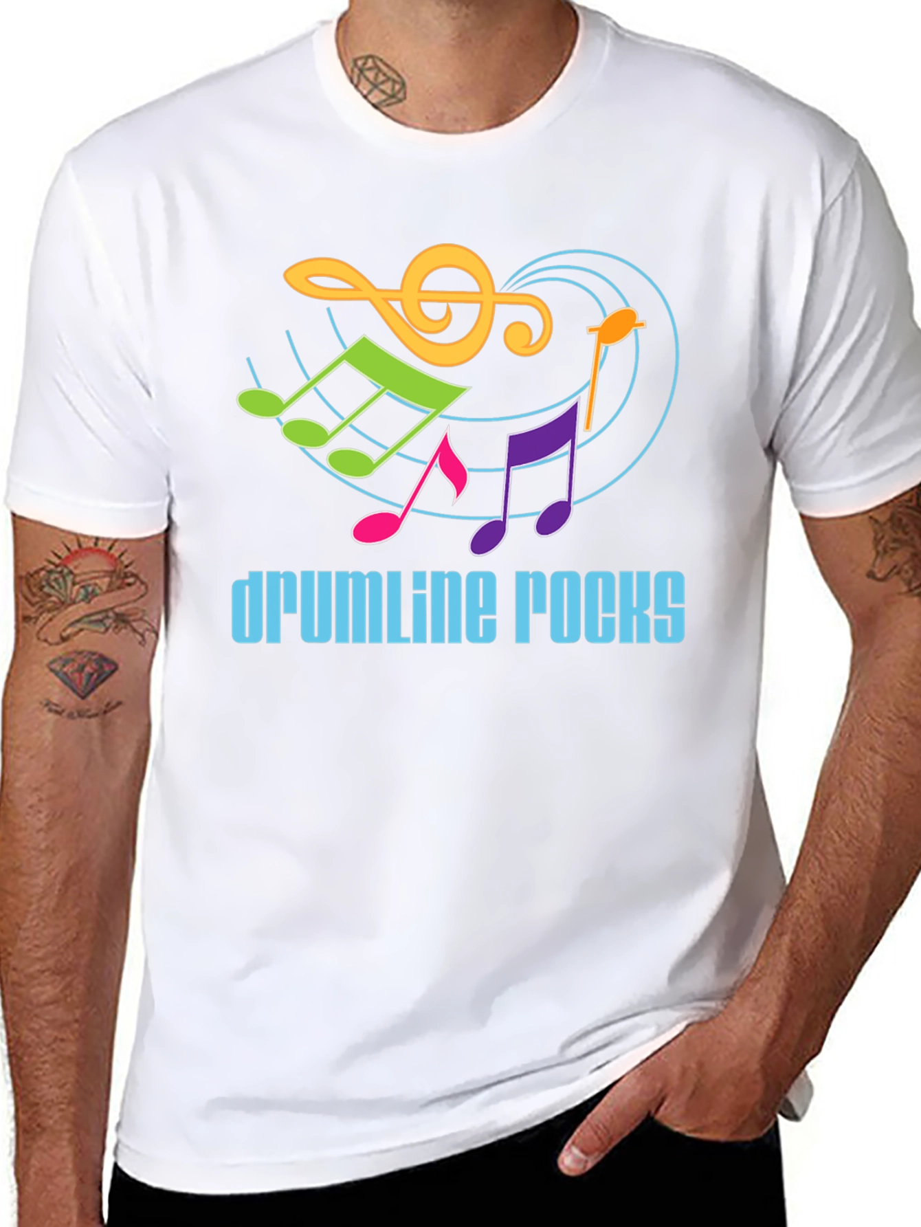 Drumline Rocks Graphic Tee - Music Lover Shirt