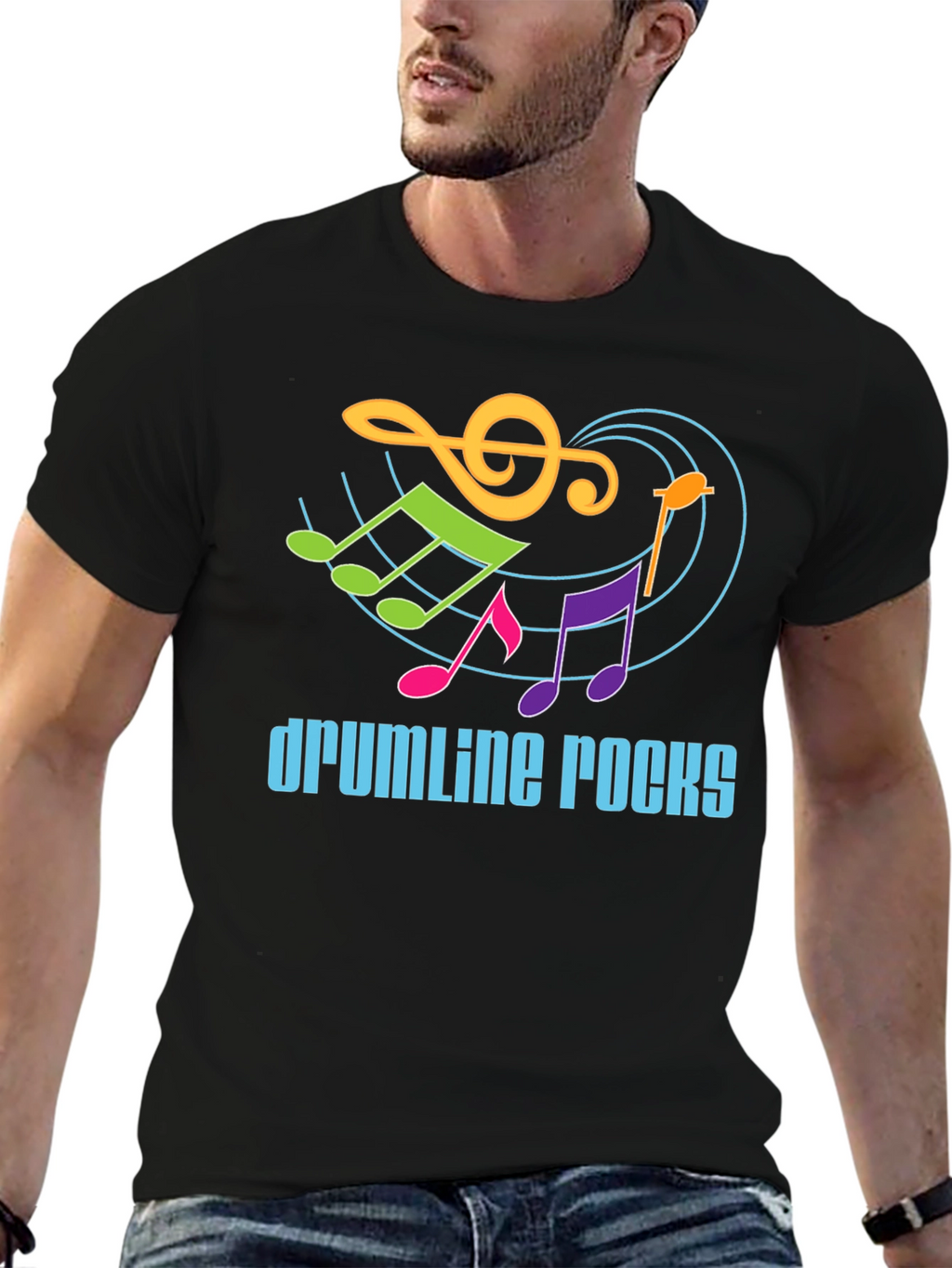 Drumline Rocks Graphic Tee - Music Lover Shirt