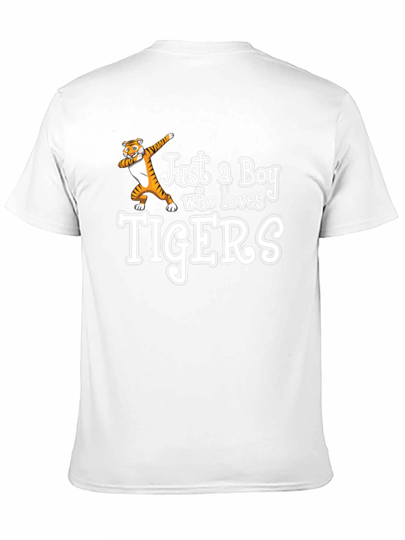 Boy Who Loves Tigers Black T-Shirt