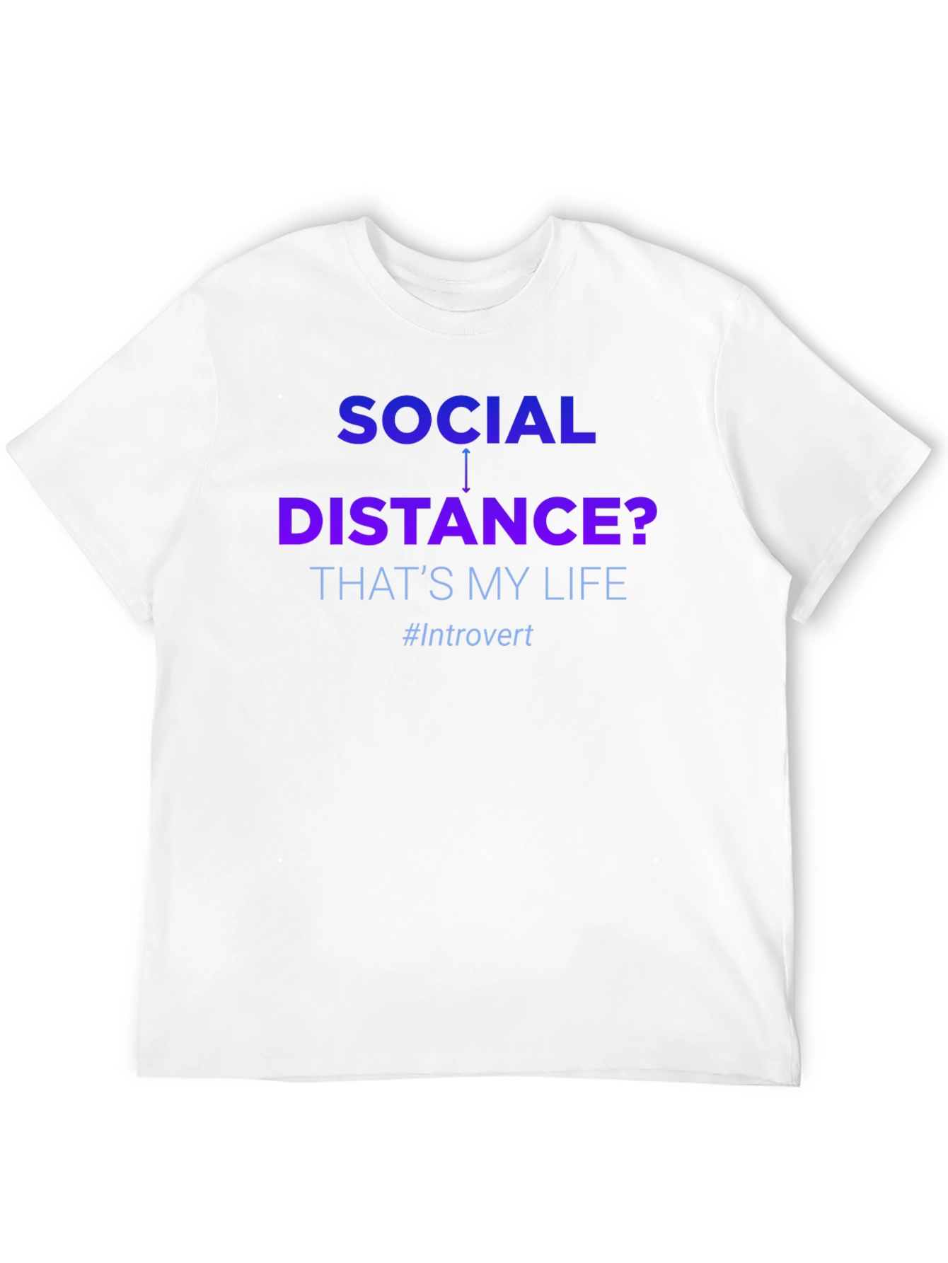 Introvert Social Distance Graphic T-Shirt