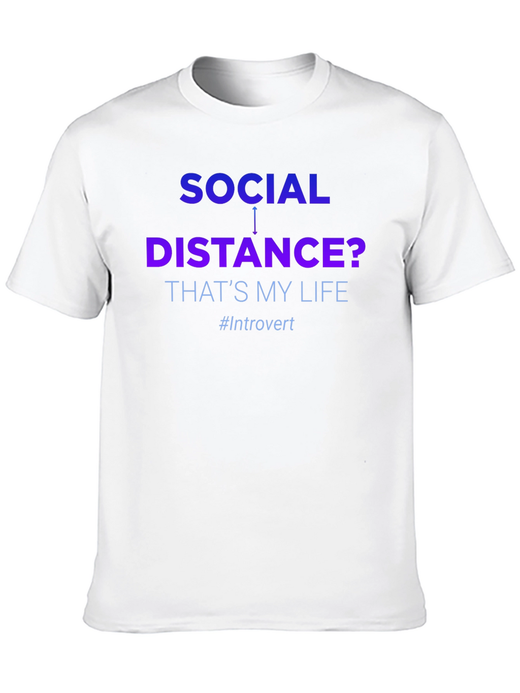 Introvert Social Distance Graphic T-Shirt
