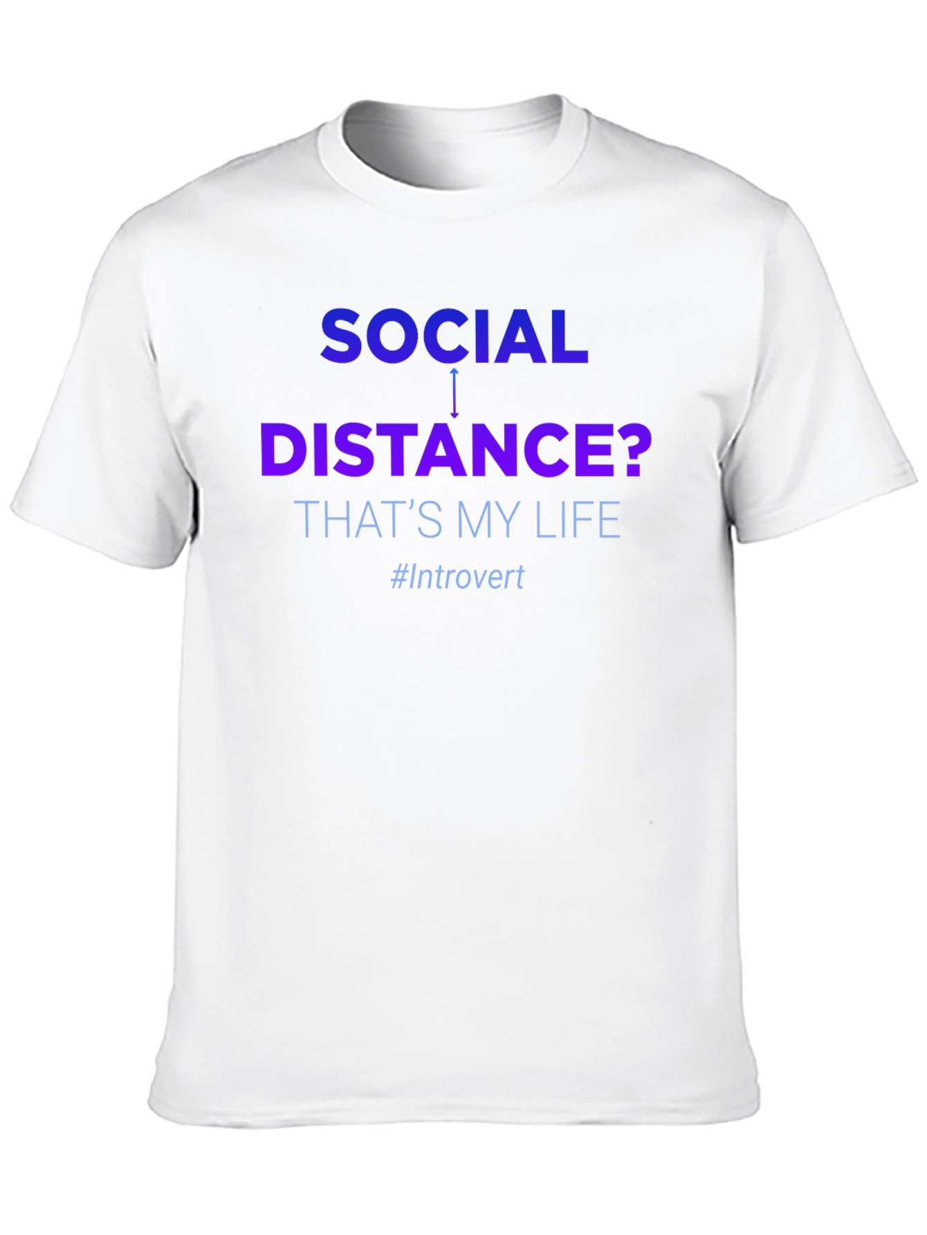 Introvert Social Distance Graphic T-Shirt