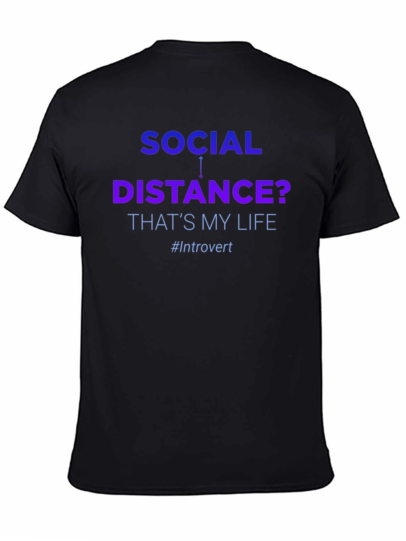 Introvert Social Distance Graphic T-Shirt