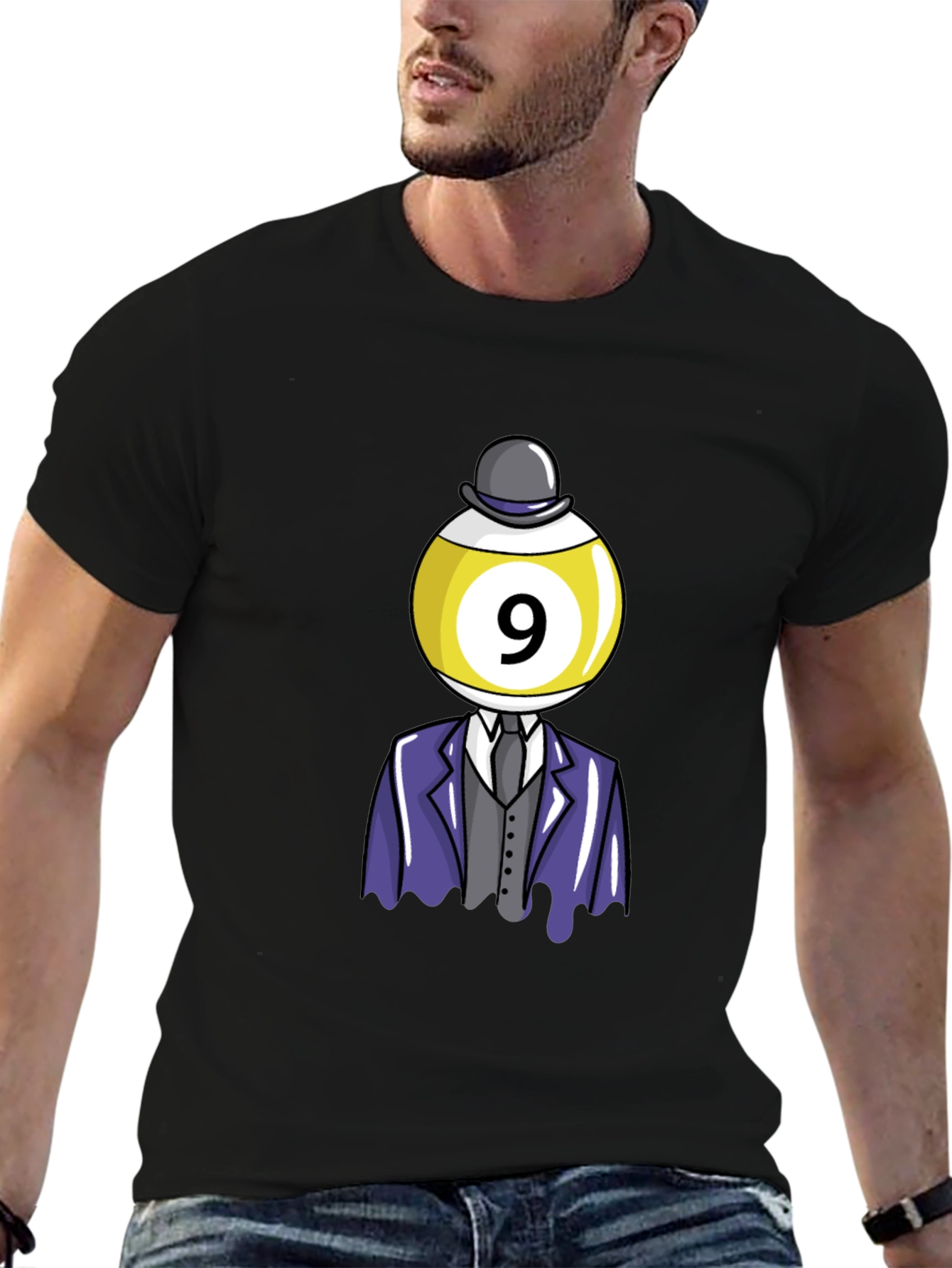 Novelty Nine Ball Head T-Shirt