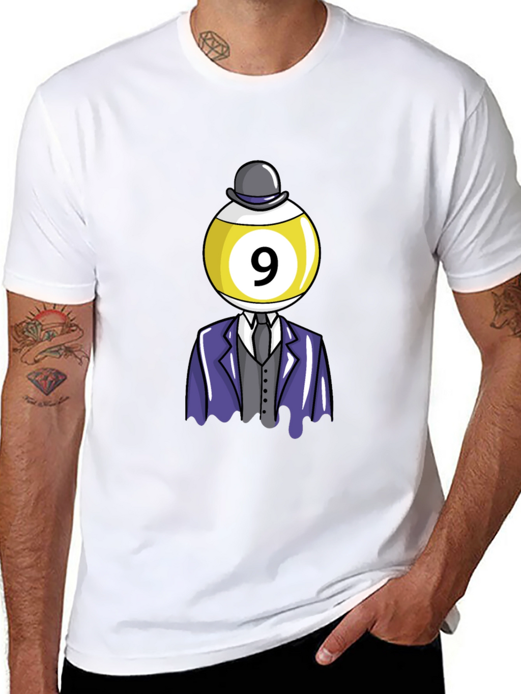 Novelty Nine Ball Head T-Shirt