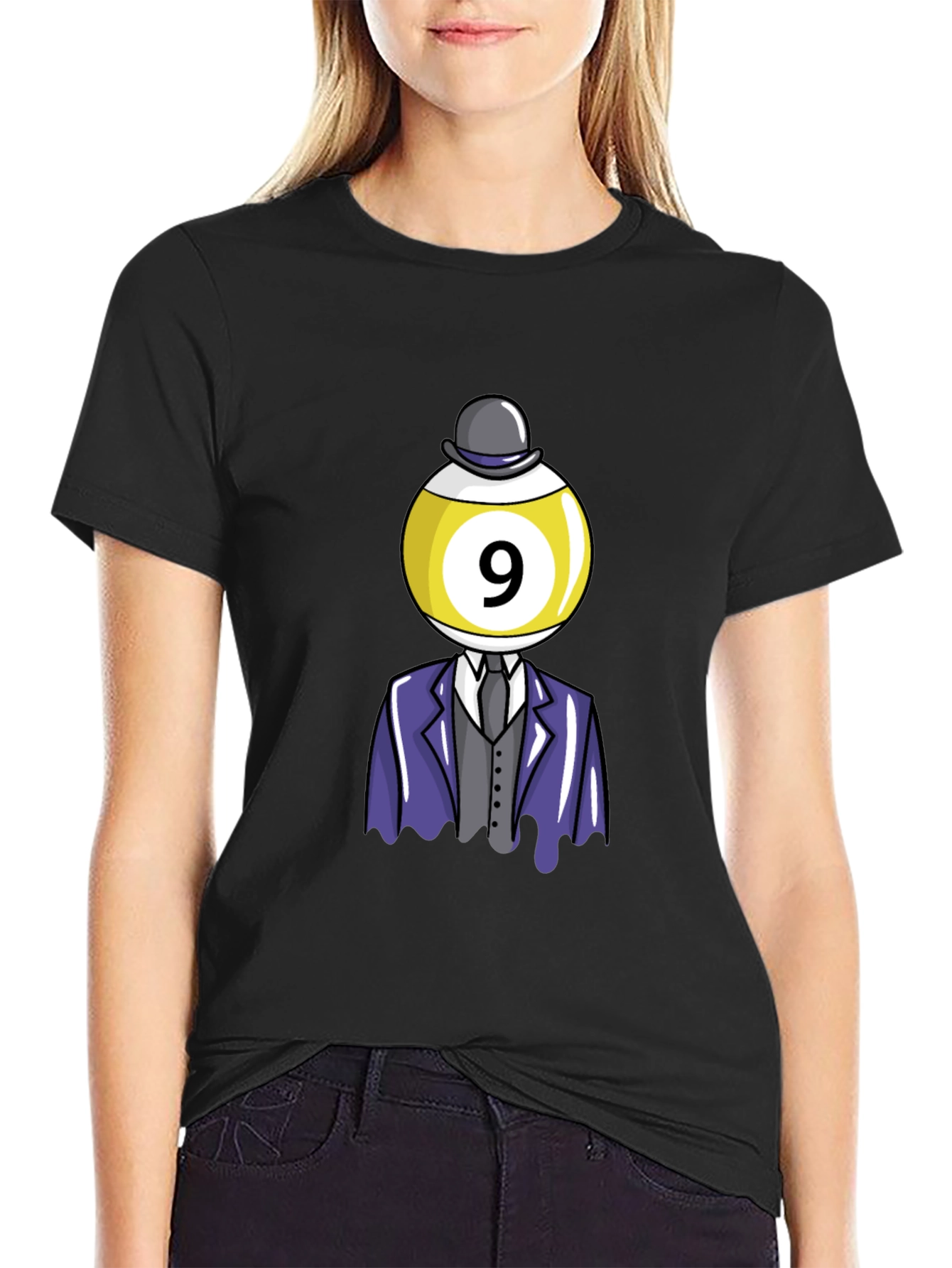 Novelty Nine Ball Head T-Shirt