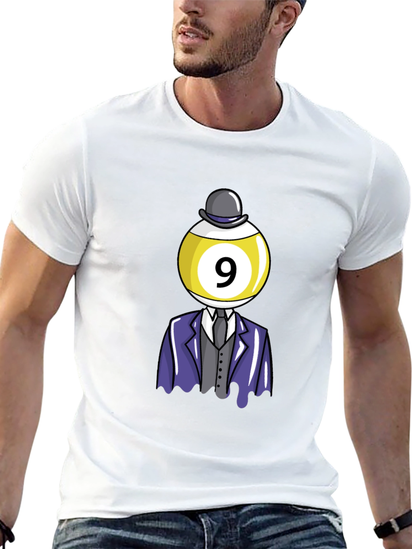 Novelty Nine Ball Head T-Shirt