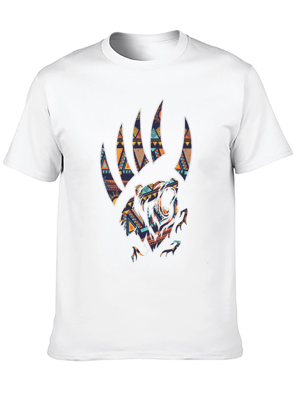 Tribal Bear Claw Graphic Tee - Black