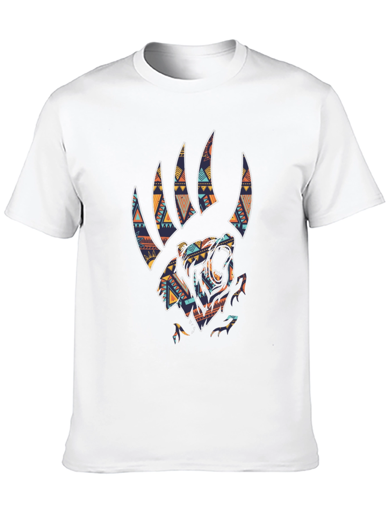 Tribal Bear Claw Graphic Tee - Black