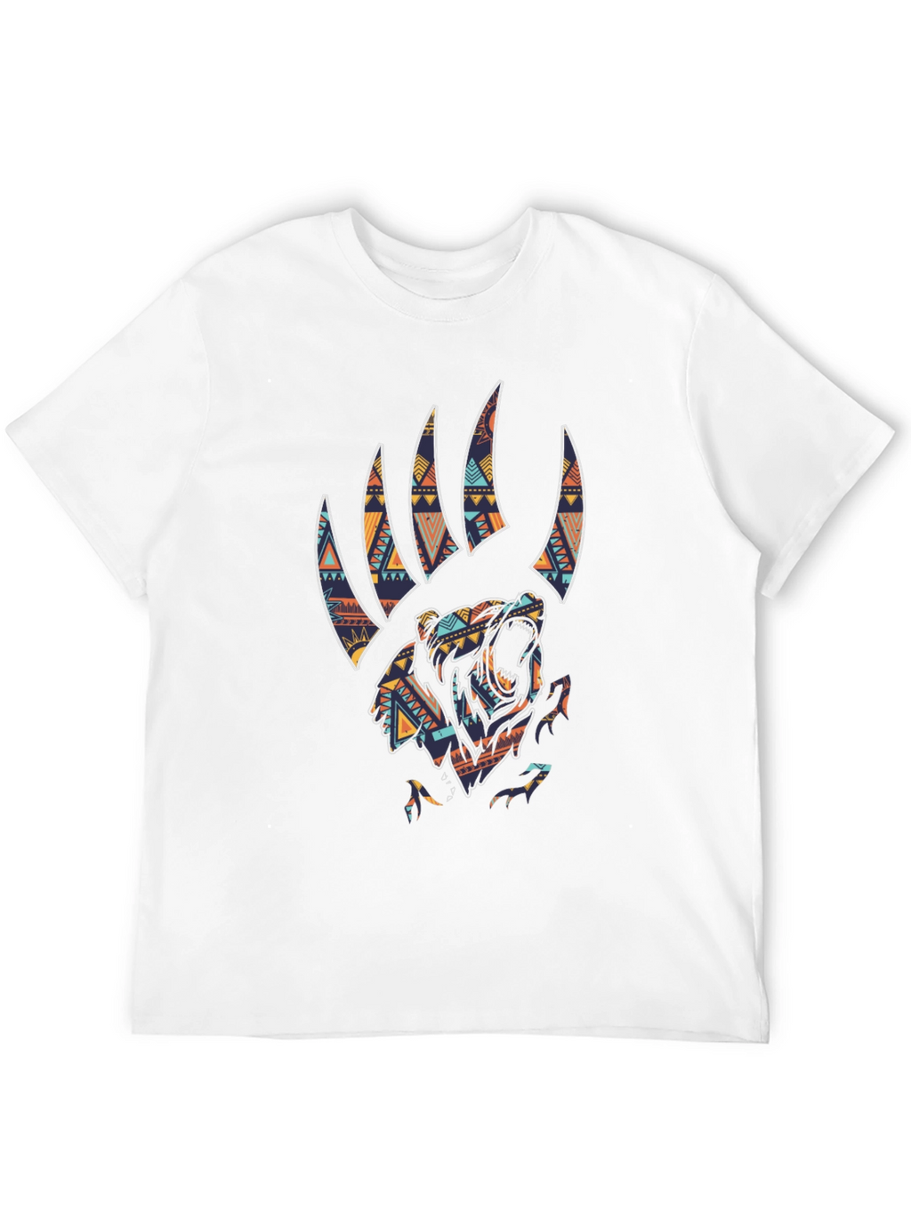 Tribal Bear Claw Graphic Tee - Black
