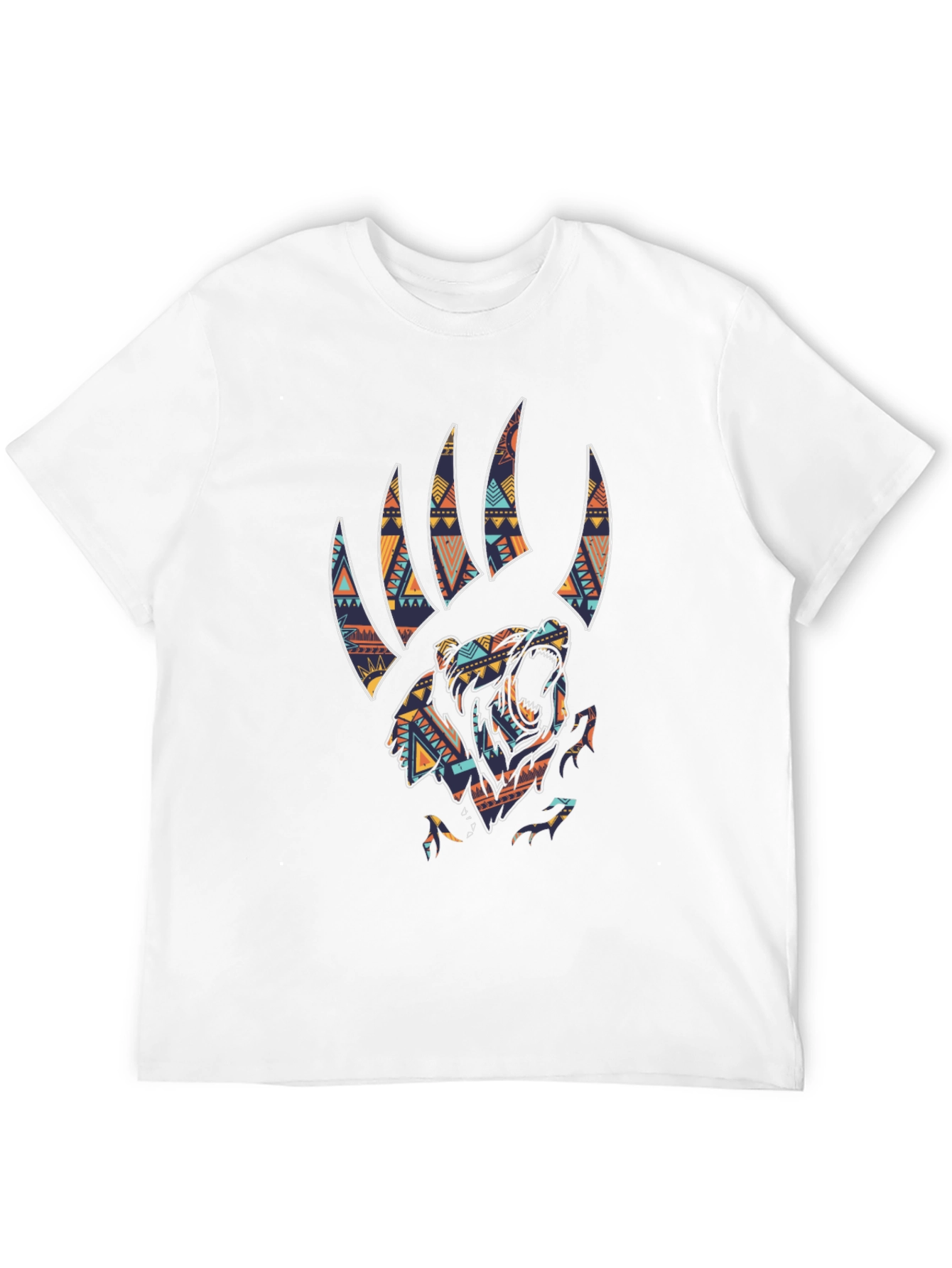 Tribal Bear Claw Graphic Tee - Black