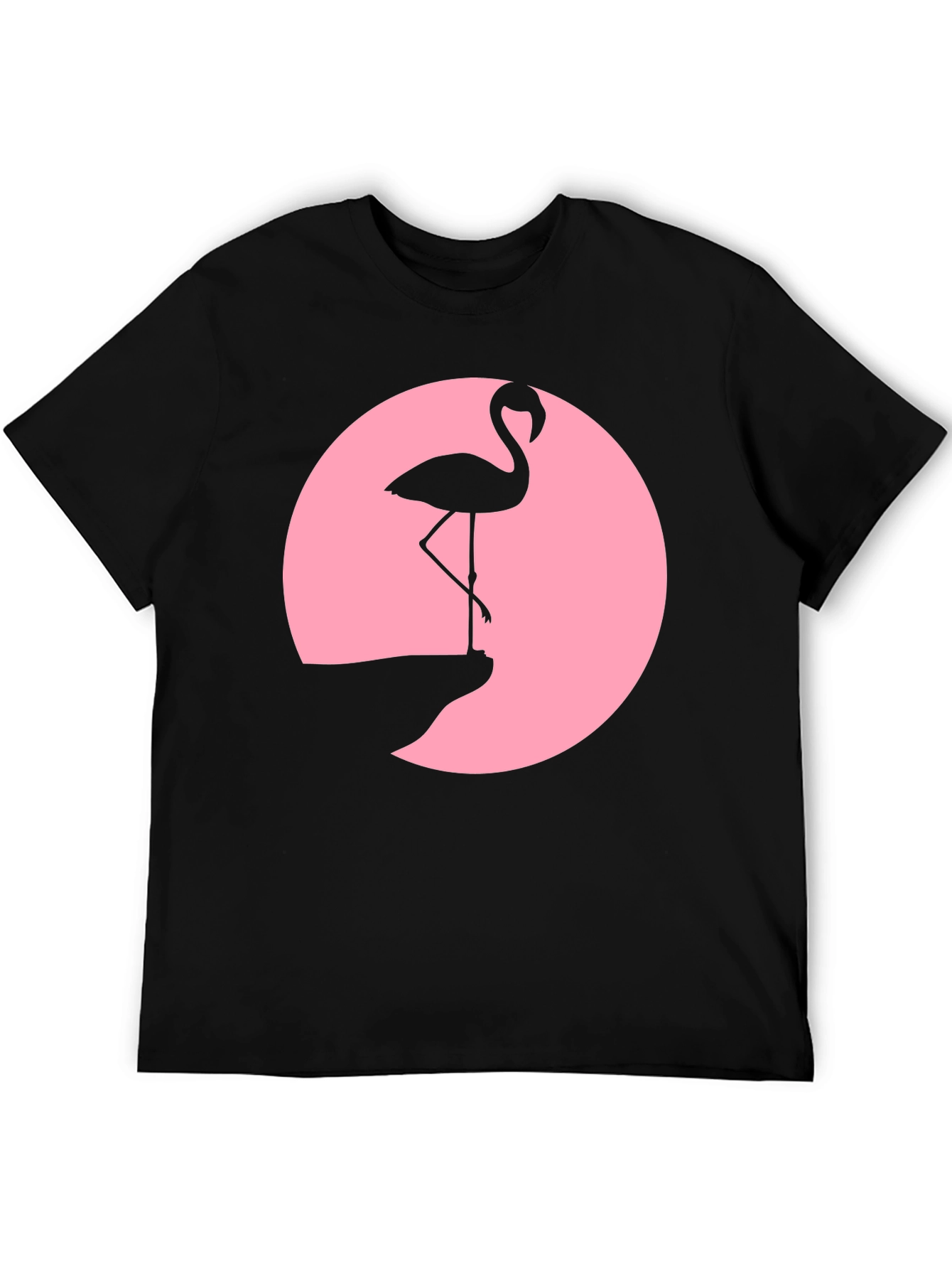 Flamingo Silhouette Black T-Shirt