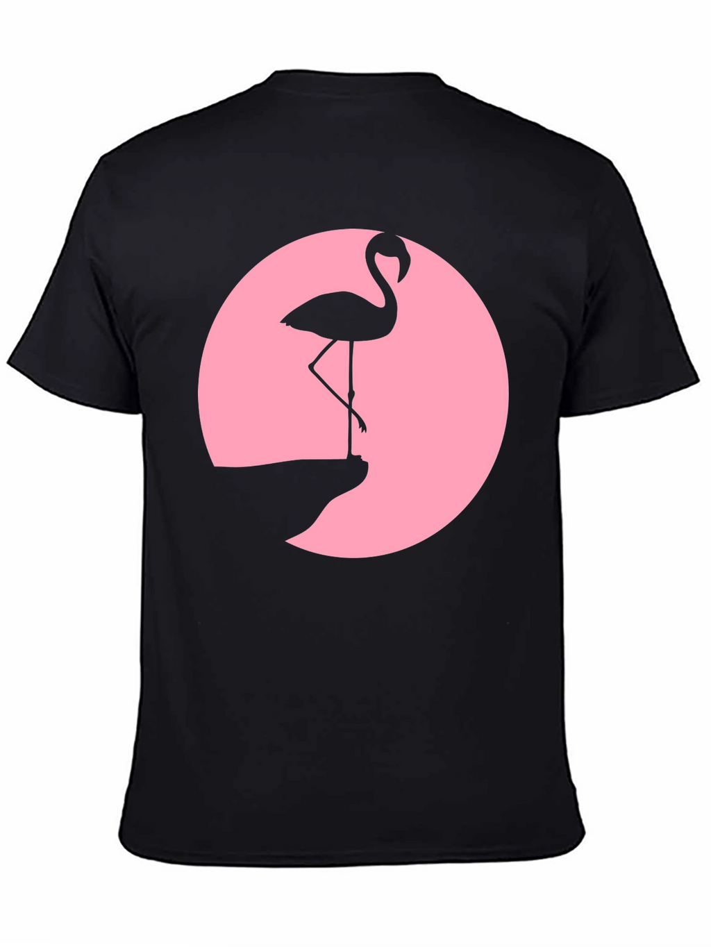 Flamingo Silhouette Black T-Shirt