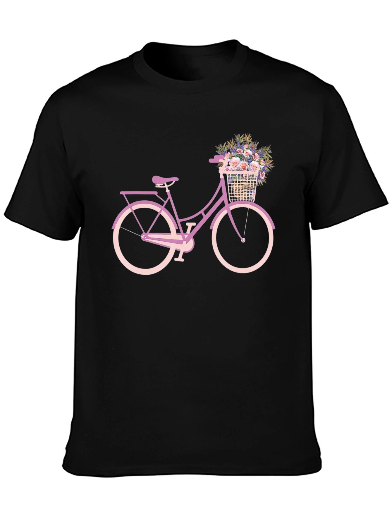 Floral Bicycle Graphic Tee - Stylish Comfort