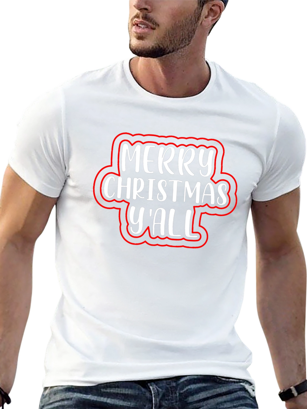 Merry Christmas Yall Graphic Tee - Holiday Cheer