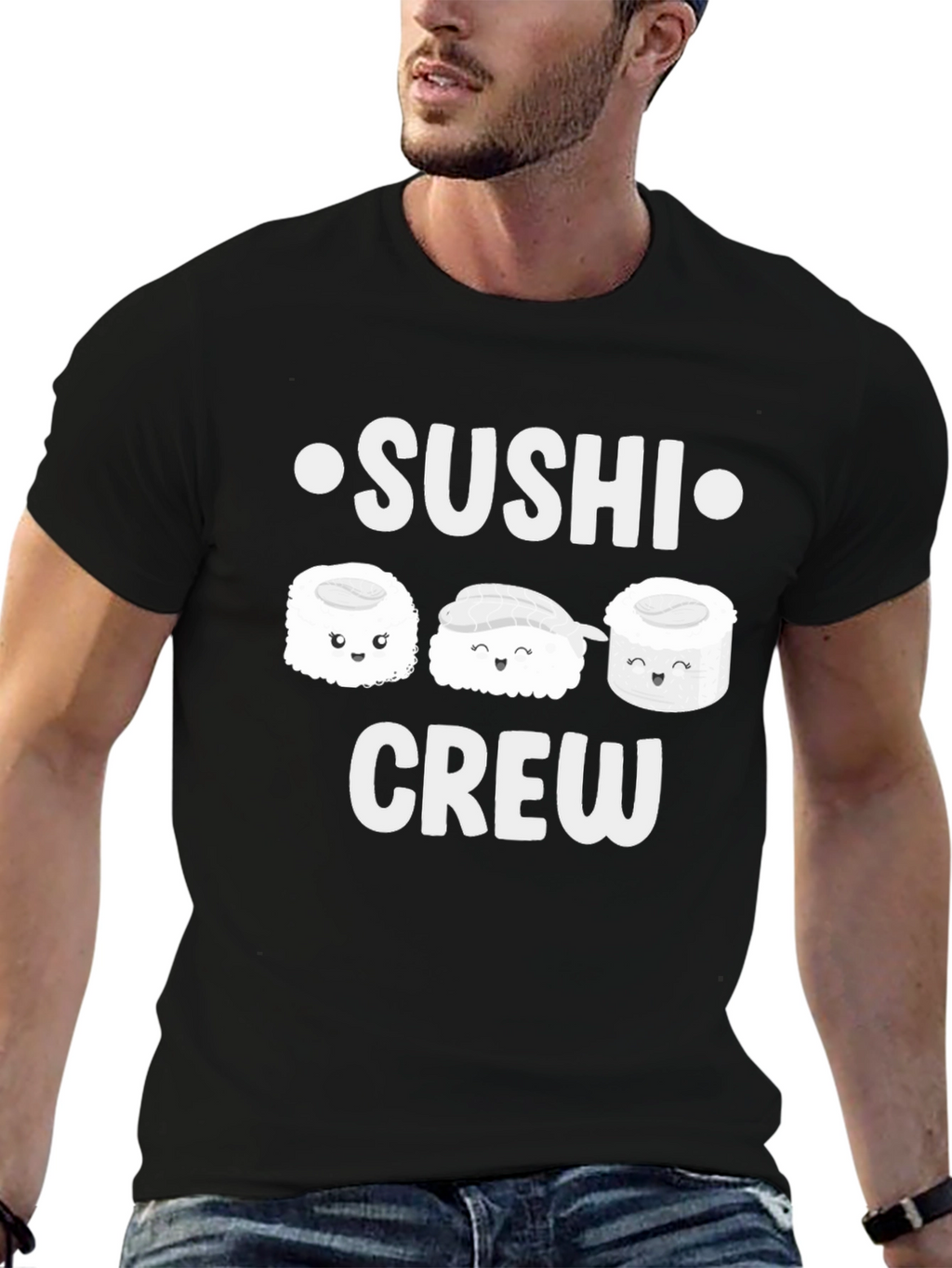 Sushi Crew Graphic T-Shirt - Cute Foodie Tee