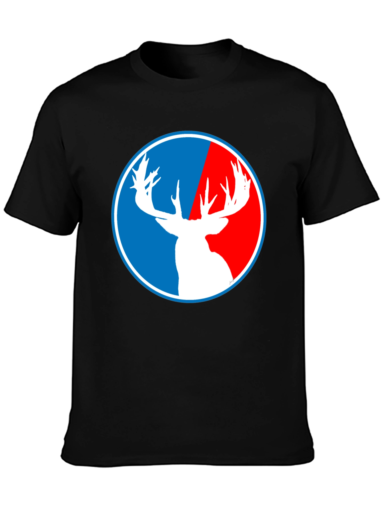 Deer Silhouette Graphic T-Shirt - Red White & Blue Design