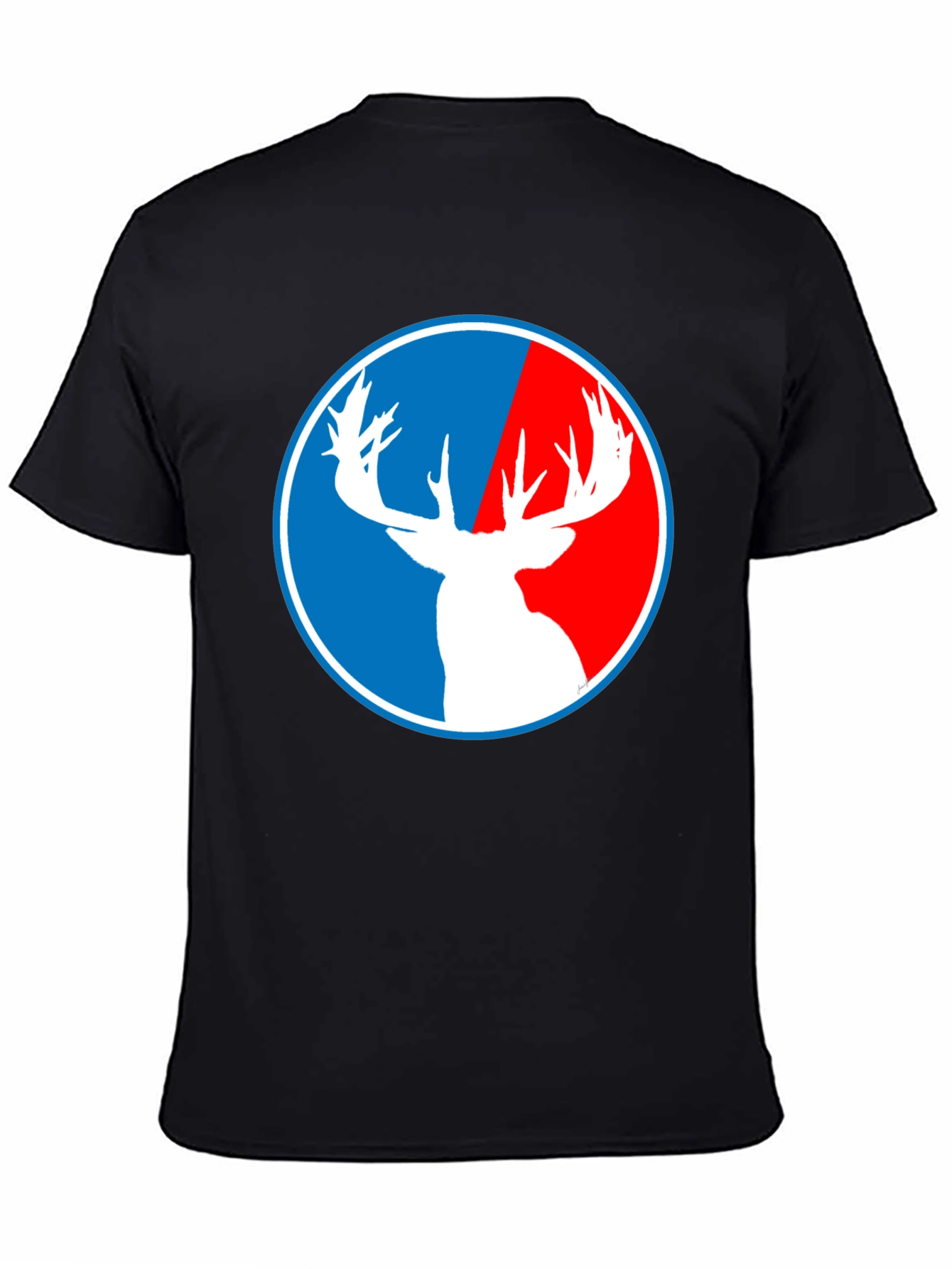 Deer Silhouette Graphic T-Shirt - Red White & Blue Design