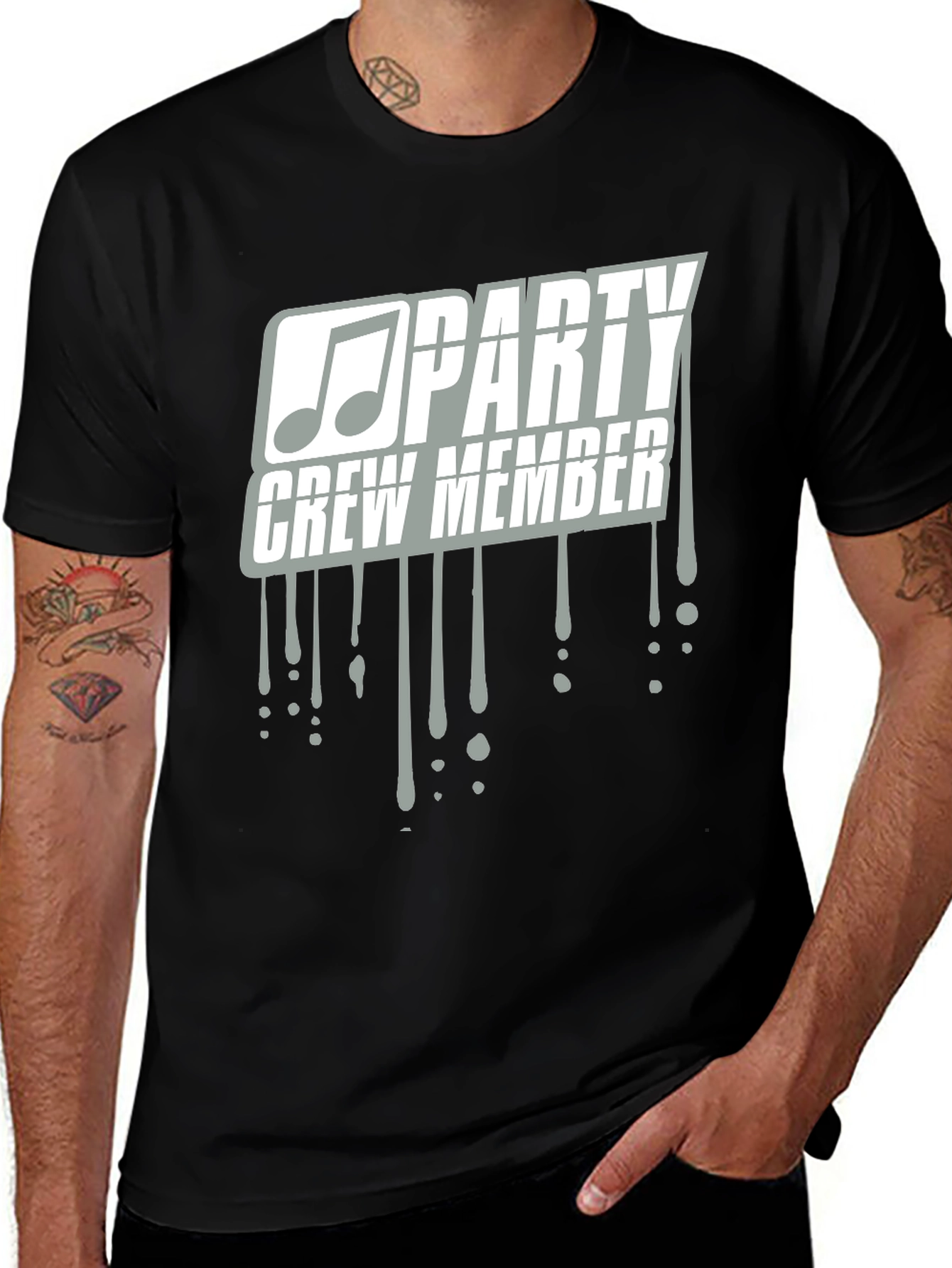 Party Crew Member Tee - Music Note Design